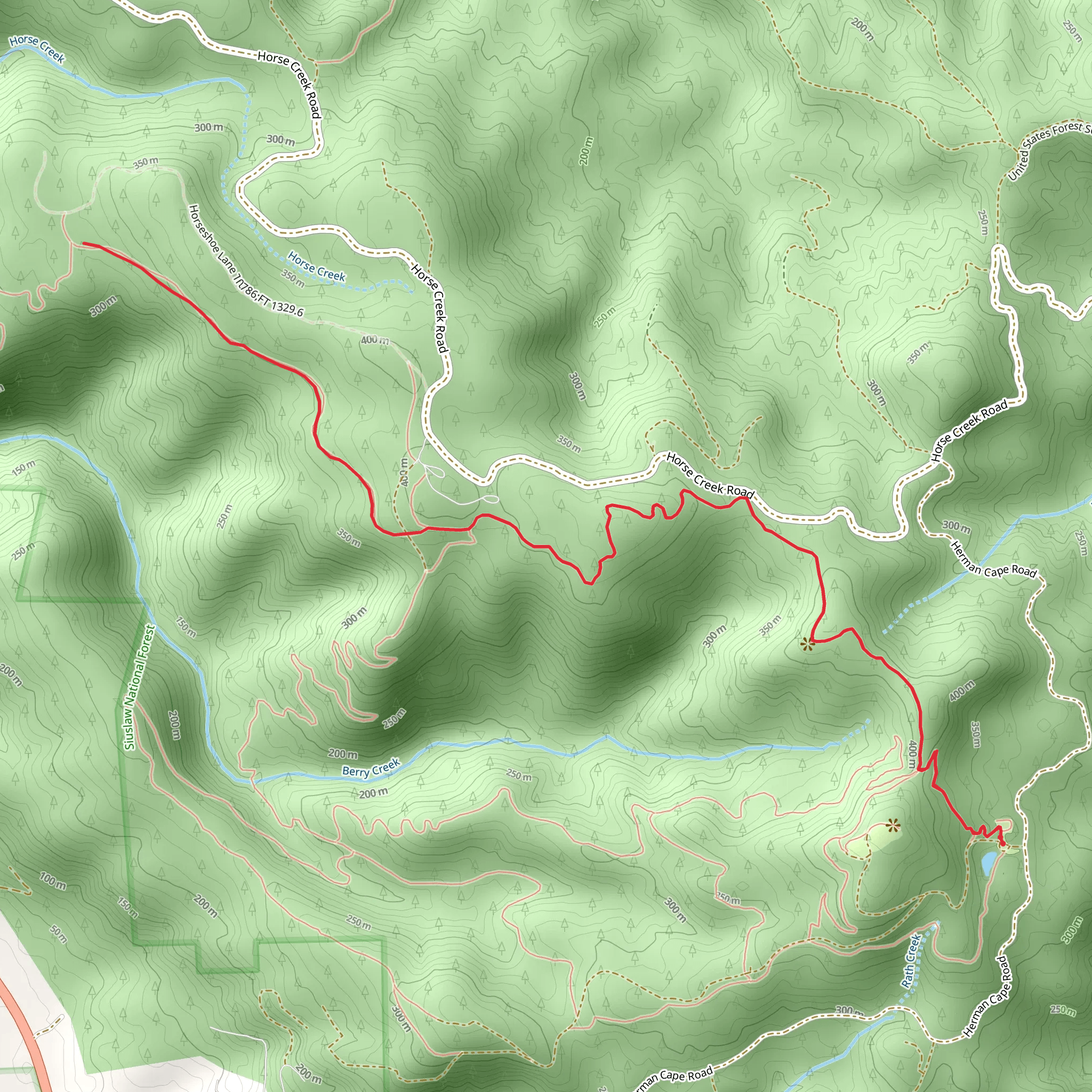 Scurvy Ridge via Princess Tasha Trail mobile static map