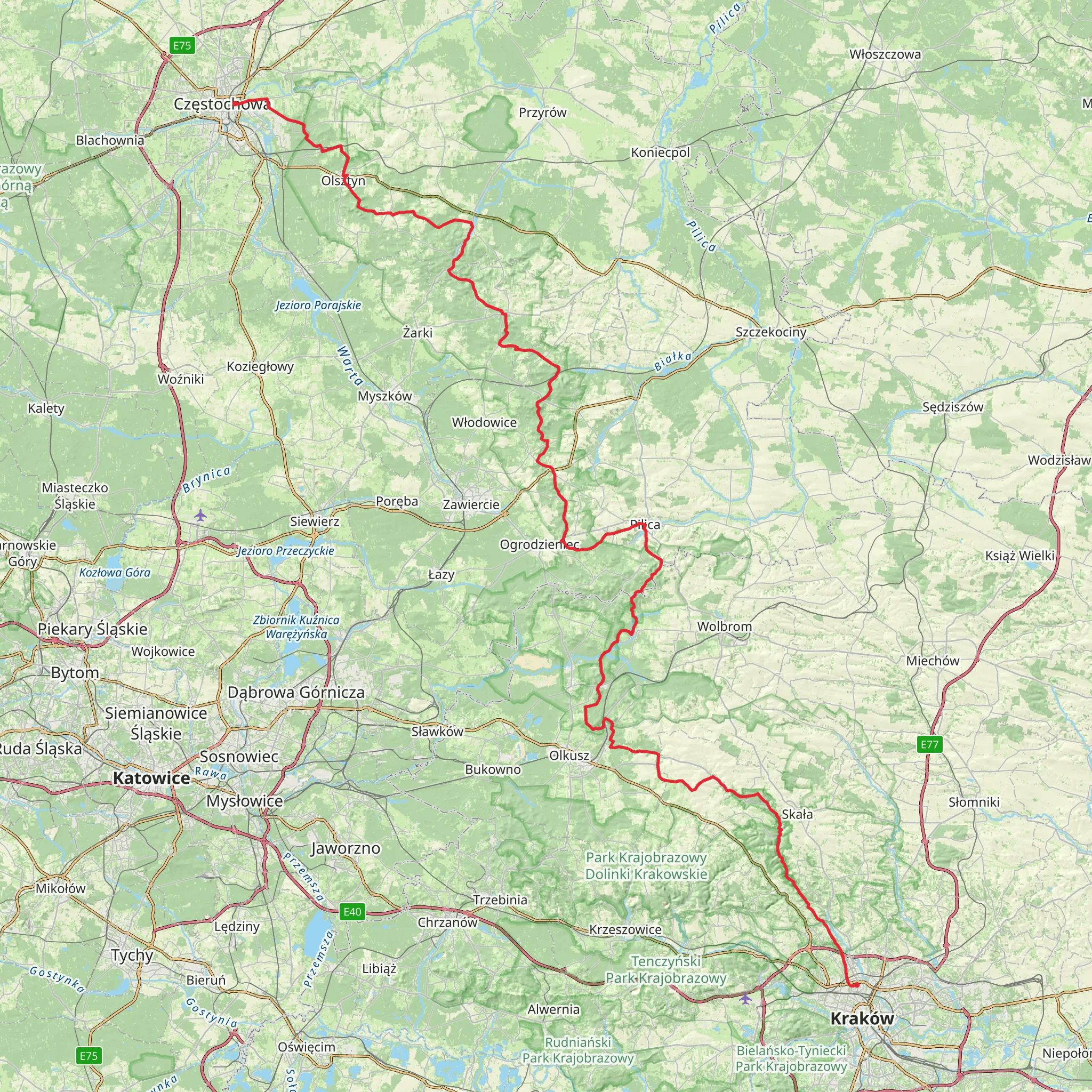 Orle Gniazda Trail mobile static map
