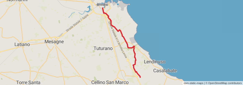 Sentiero Italia - Puglia Section stage 29 Map