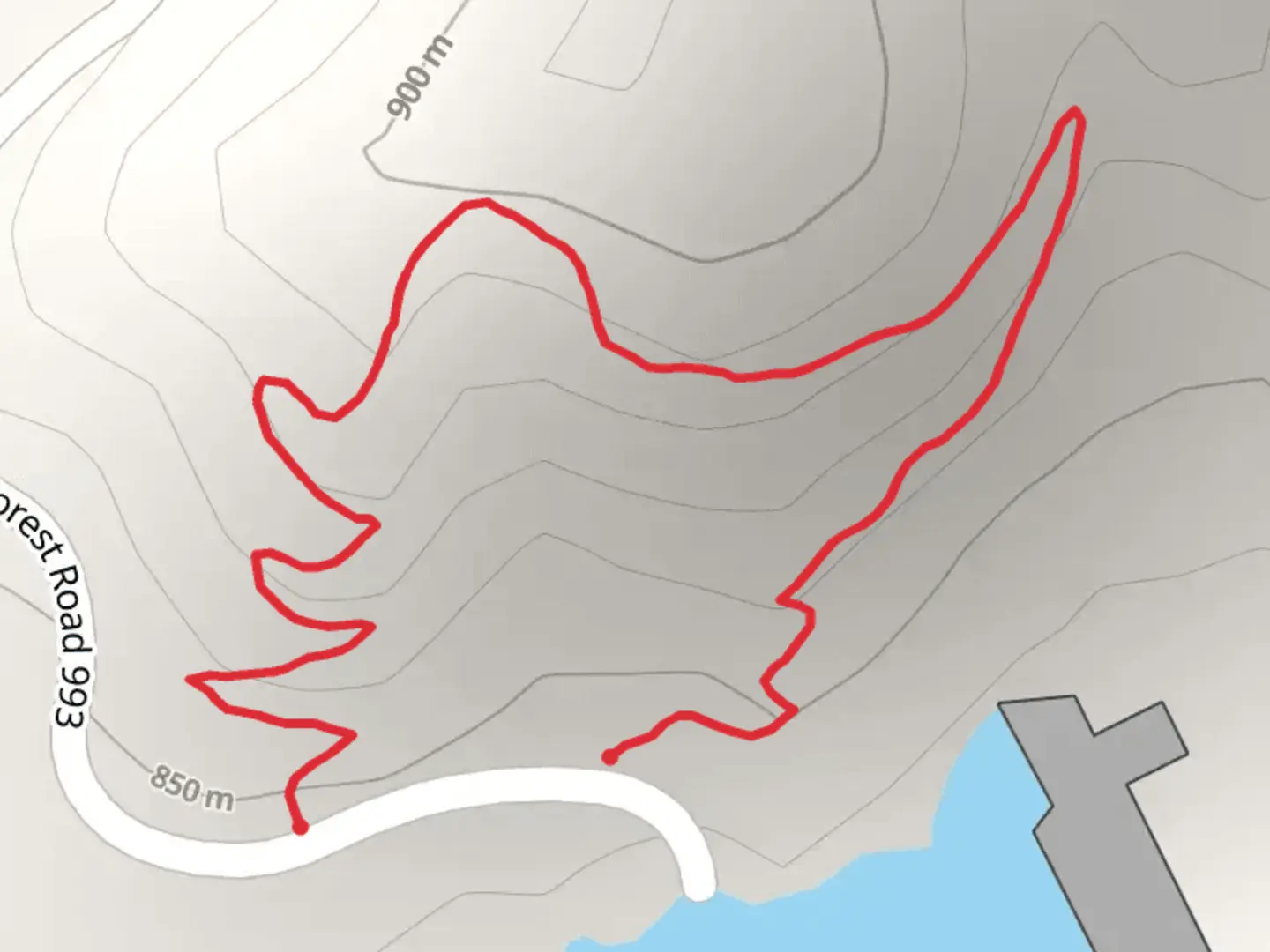 An image depicting the trail Kitchen Rock Trail and its surrounding area.