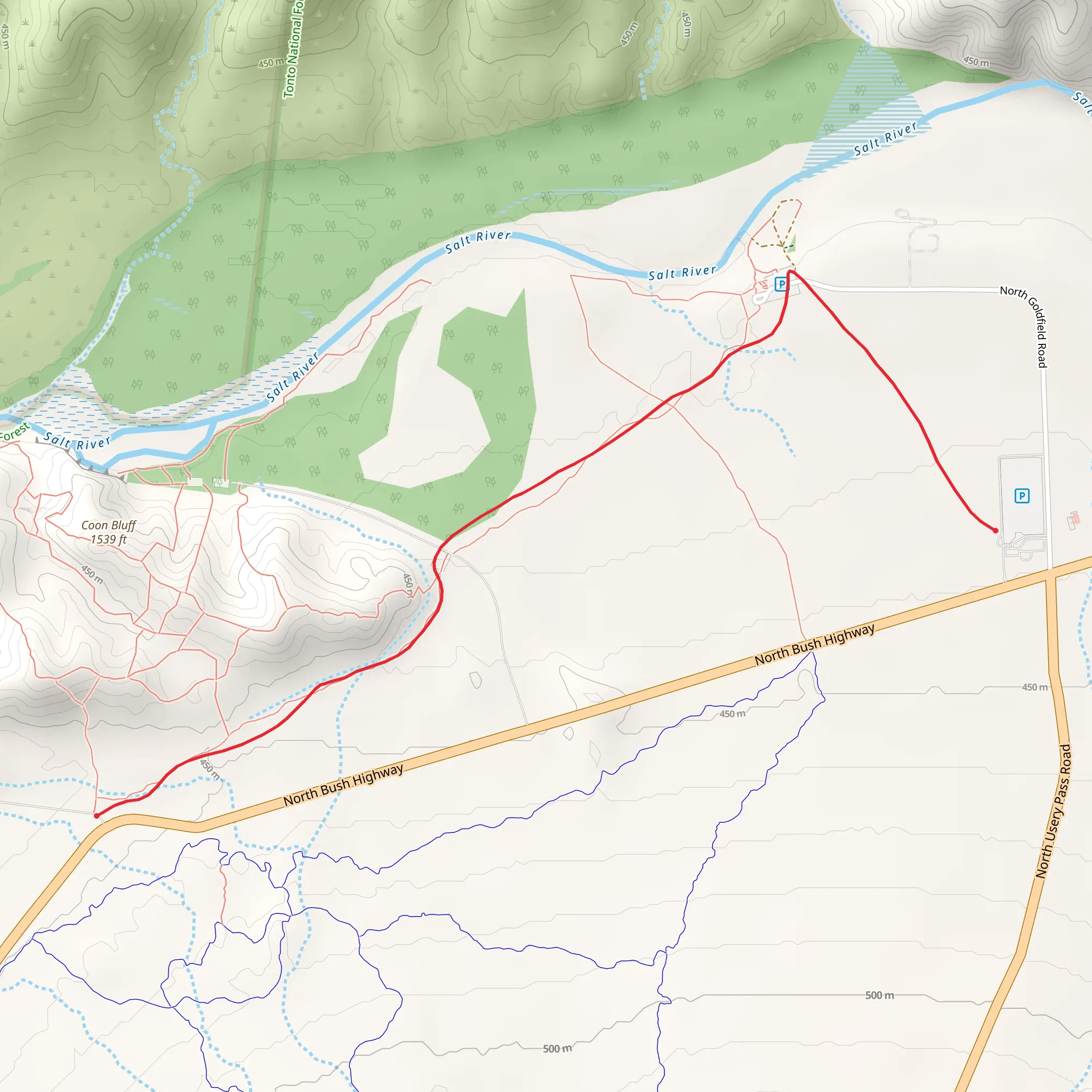 Salt River Trail mobile static map