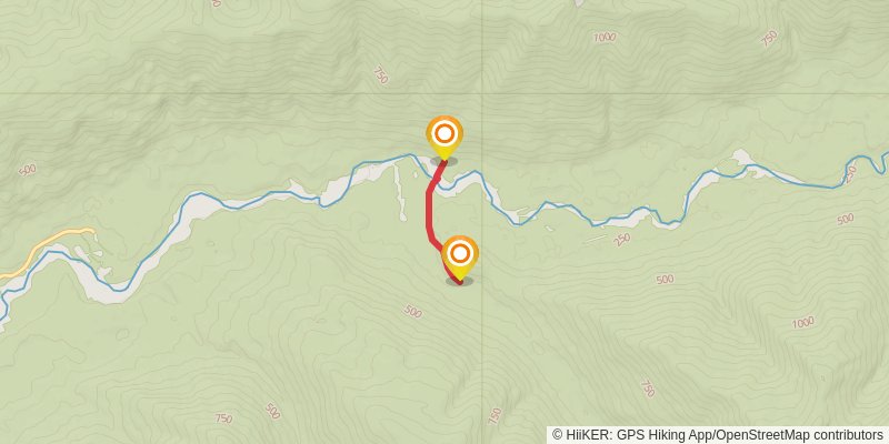 Blue Glacier And Hoh River Trail spur 1 Map