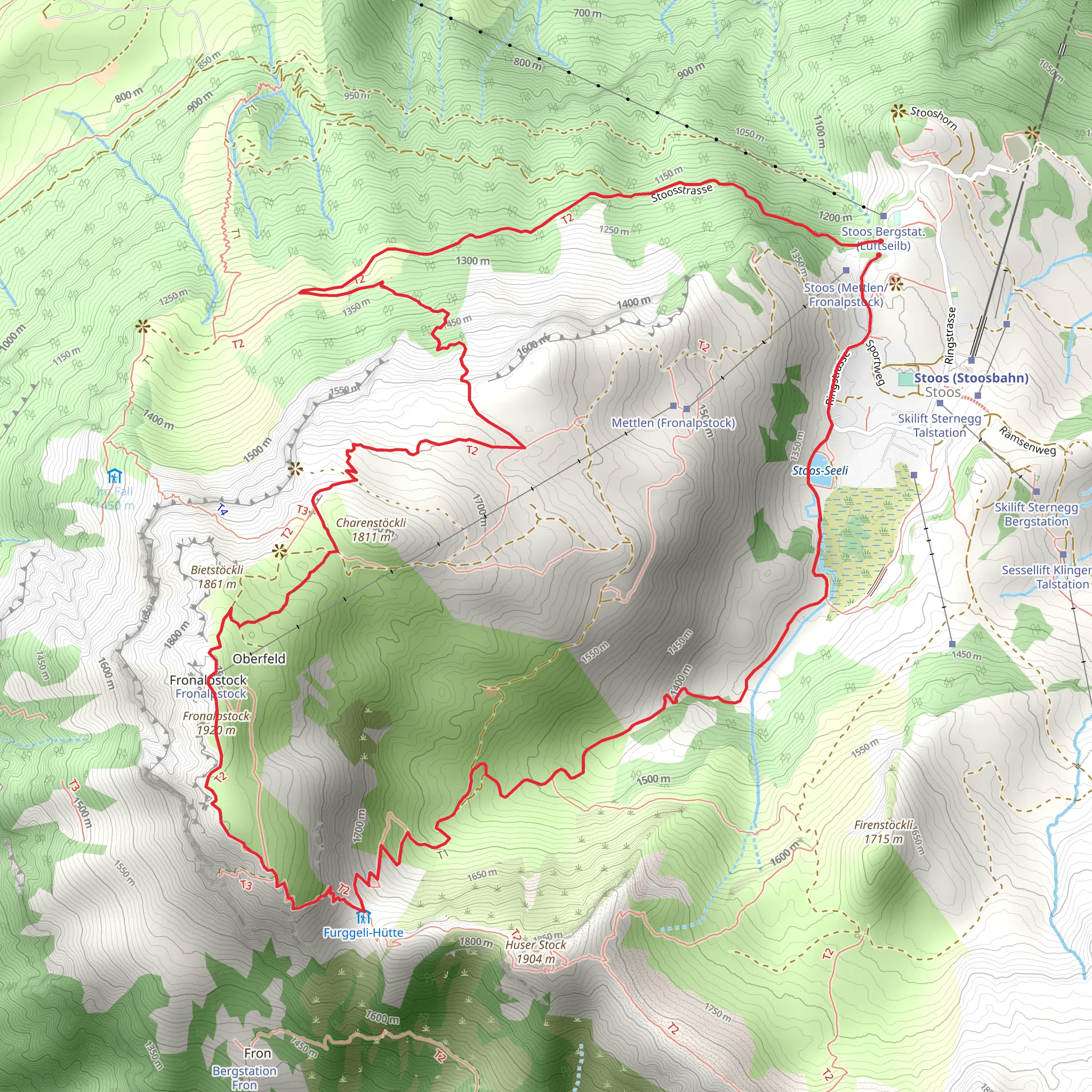Stoos Path Loop mobile static map