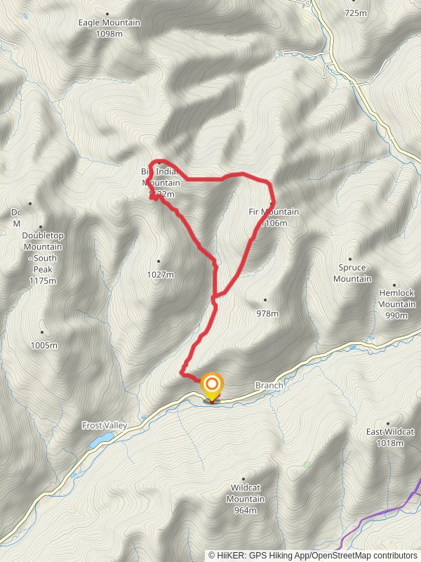 Fir Mountain and Big Indian Mountain via Pine Hill - West Branch Trail mobile static map