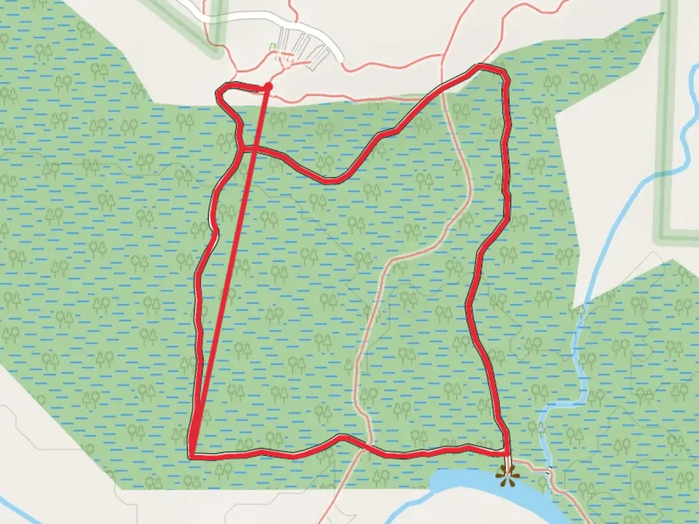 An image depicting the trail Boardwalk Loop and its surrounding area.