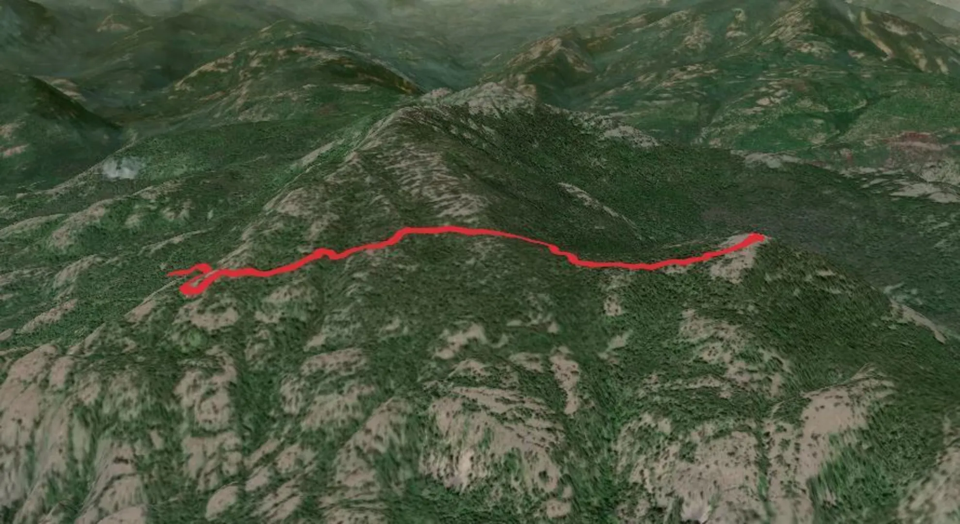 An image depicting the trail South Huckleberry 2 Trail and its surrounding area.