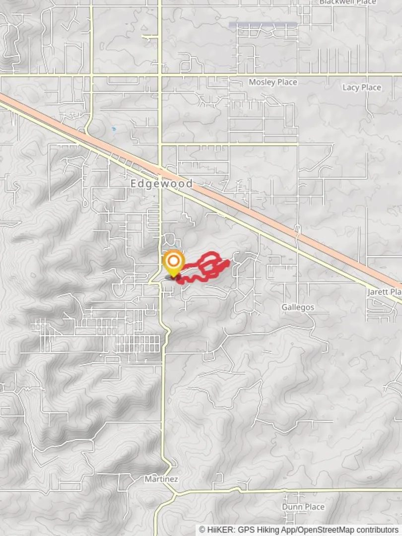An image depicting the trail Edgewood 5K Loop Trail and its surrounding area.