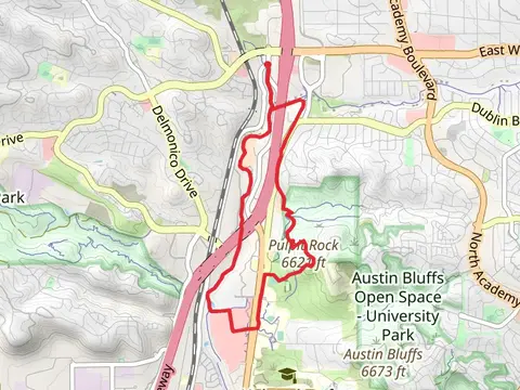 Cottonwood Trail and Pikes Peak Greenway and Pulpet Rock Urban Trail Loop