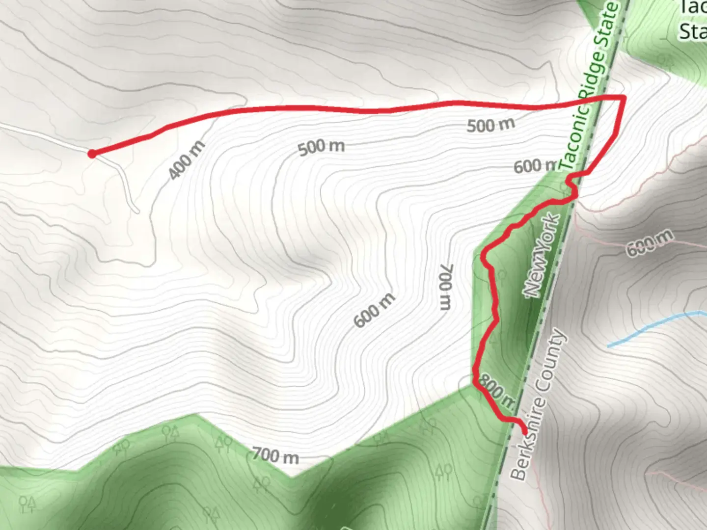An image depicting the trail Taconic Crest Trail - South East Hollow Road and its surrounding area.