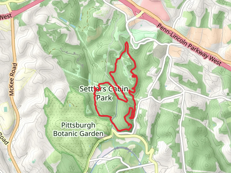 Blue and Red Trail Loop via Pinkertons Run