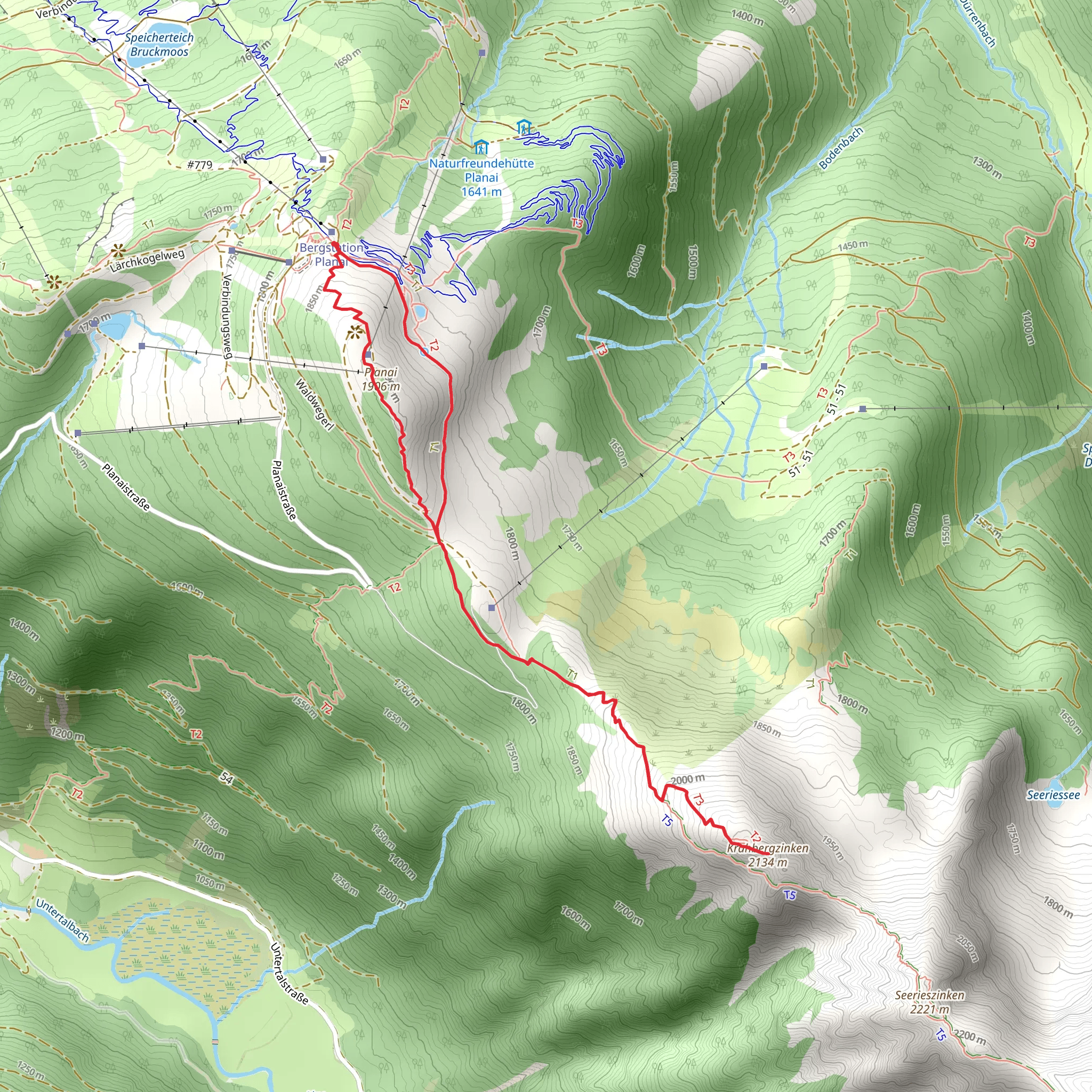 Krahbergzinken Hike mobile static map
