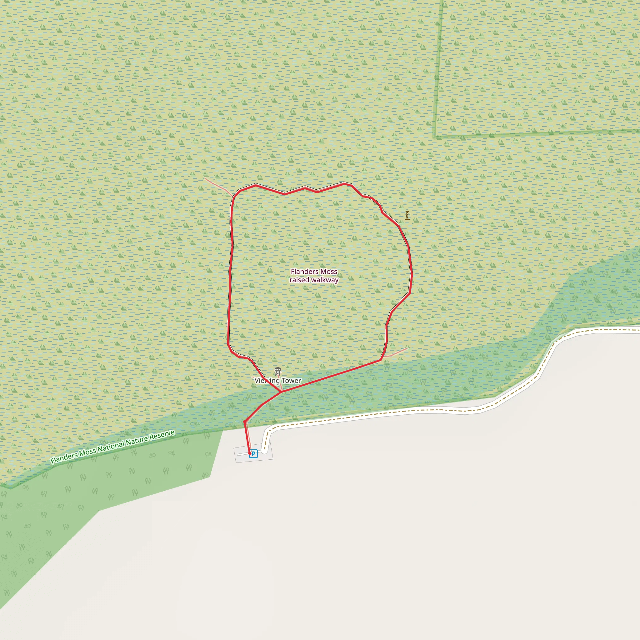 Flanders Moss Nature Reserve Loop mobile static map