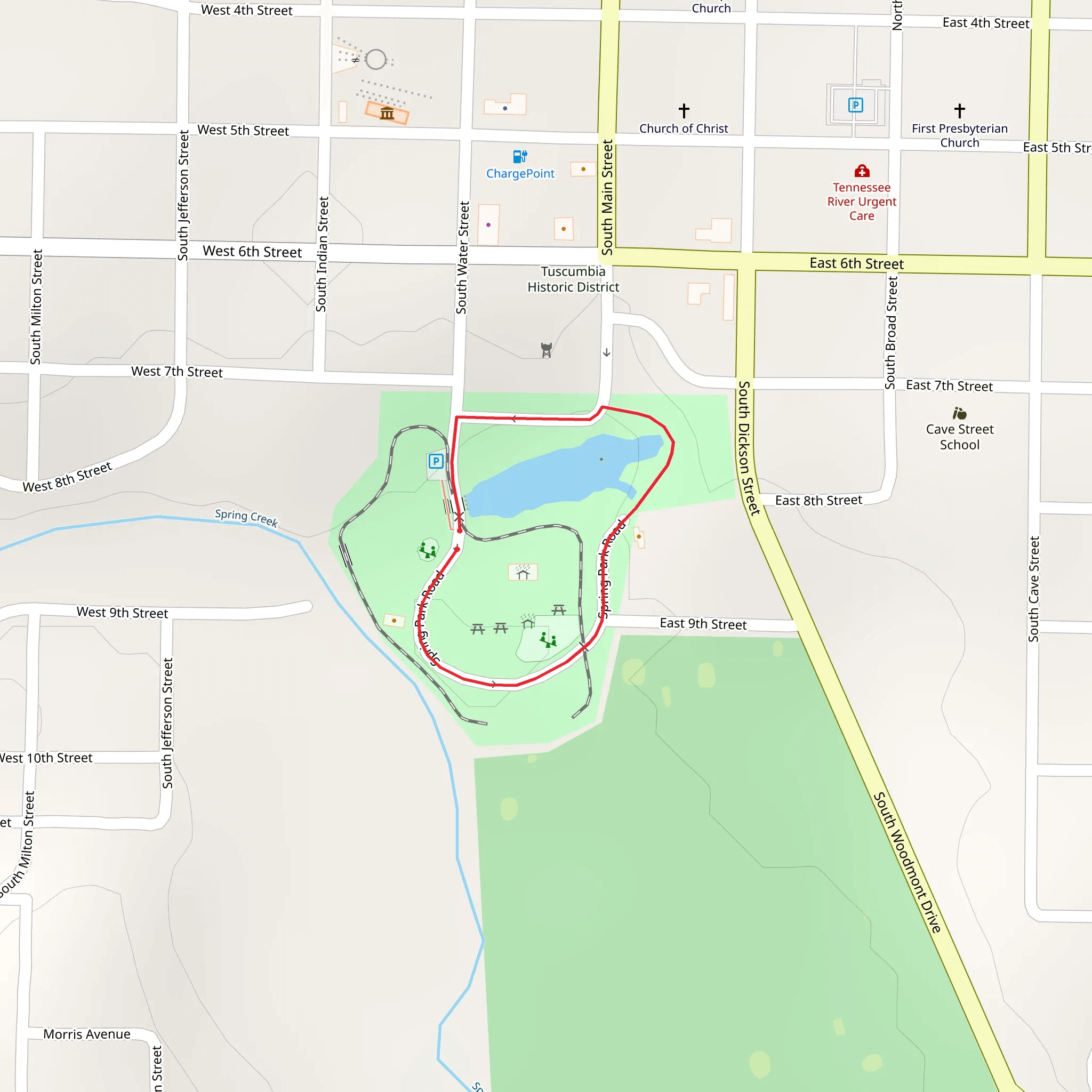 Spring Park Loop mobile static map