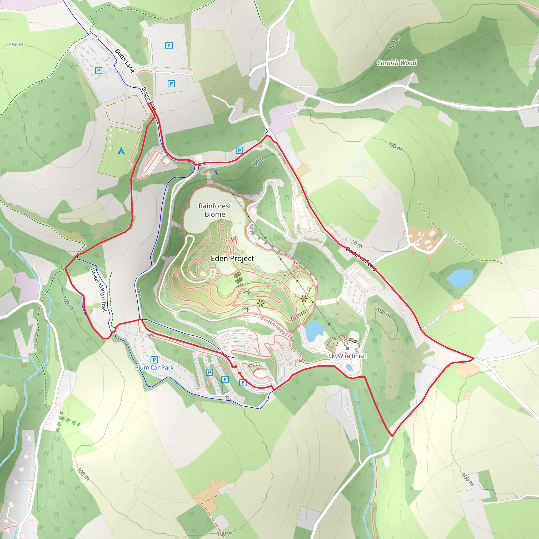 Eden Project Loop mobile static map
