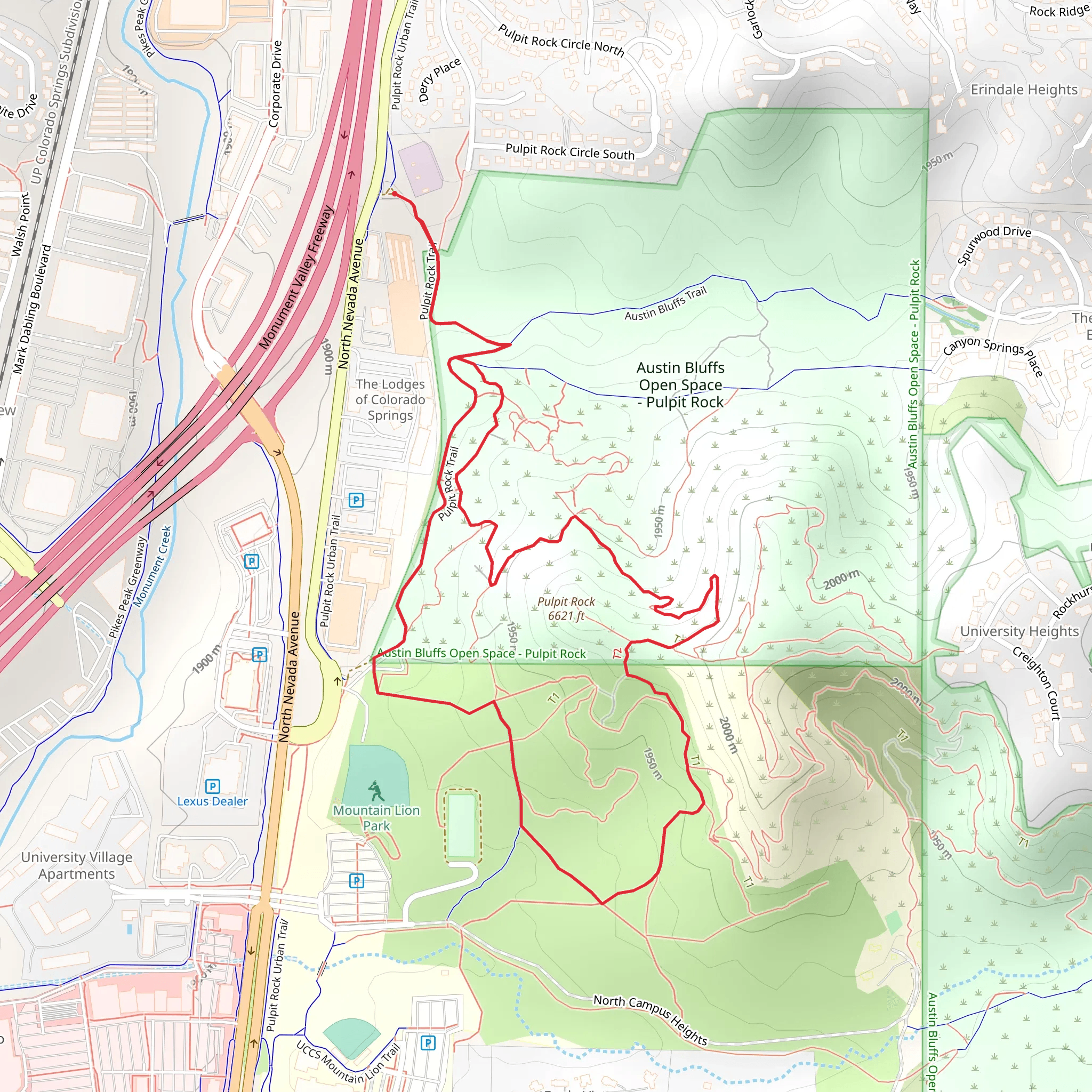 Pulpit Rock Loop mobile static map