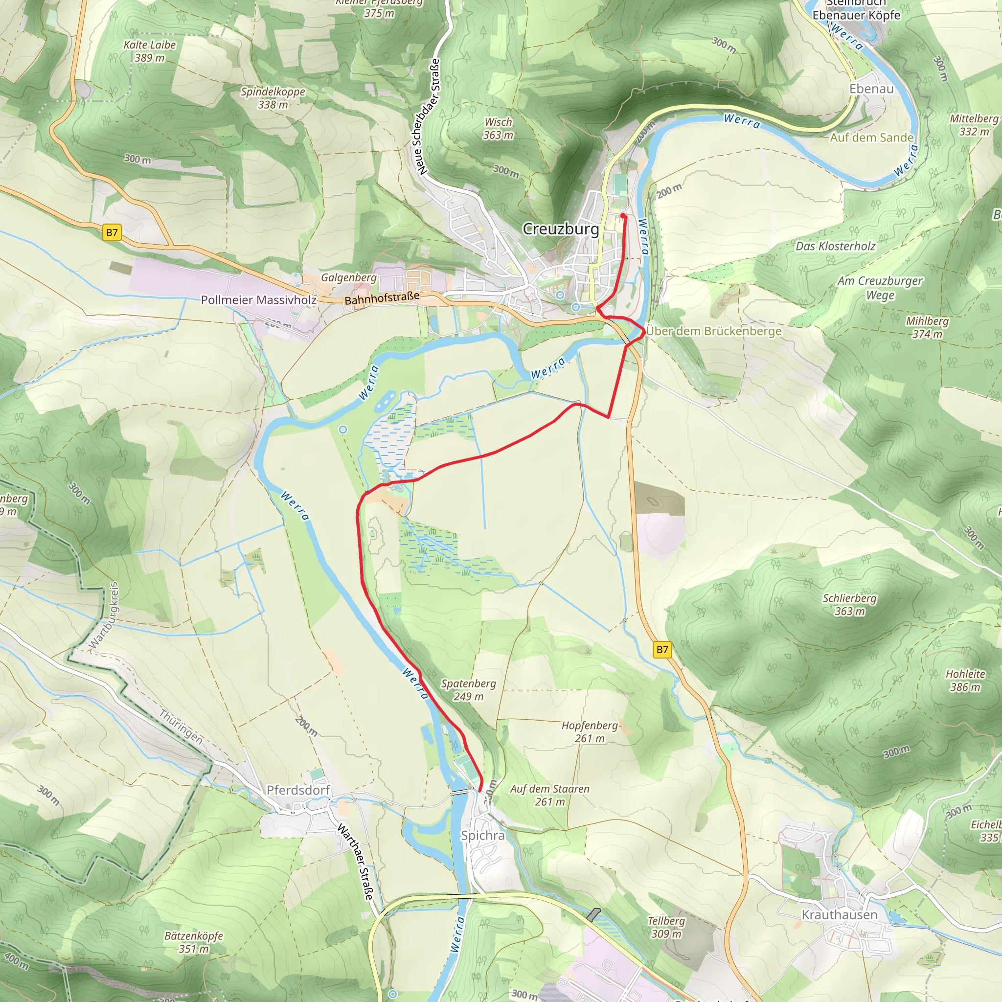 Werratal-Radweg mobile static map