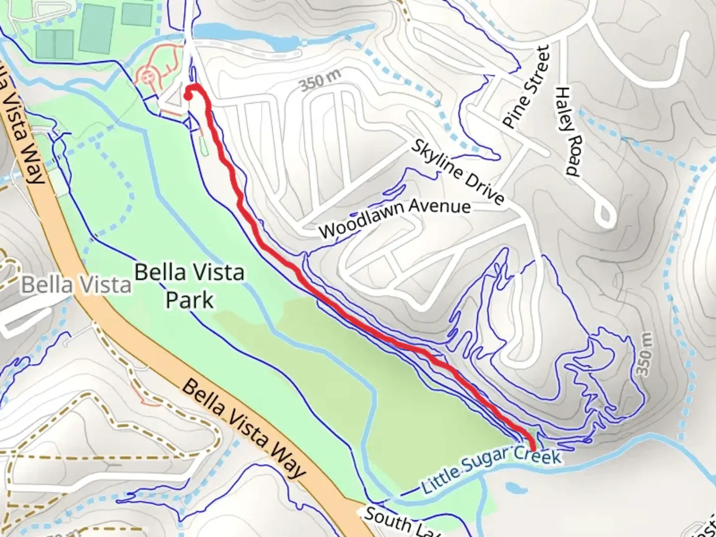 An image depicting the trail Smuggler's Run Walk and its surrounding area.