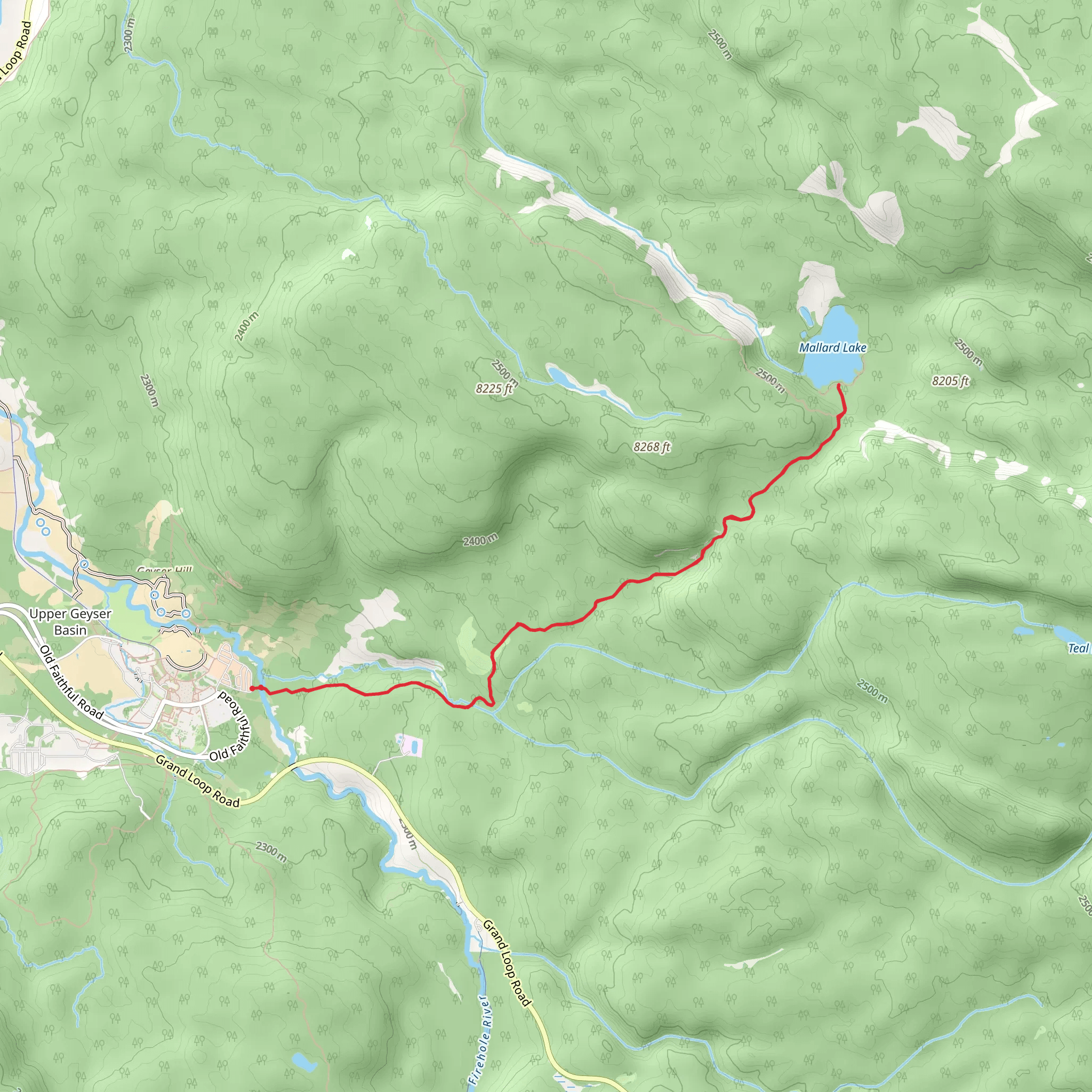 Mallard Lake Trail mobile static map