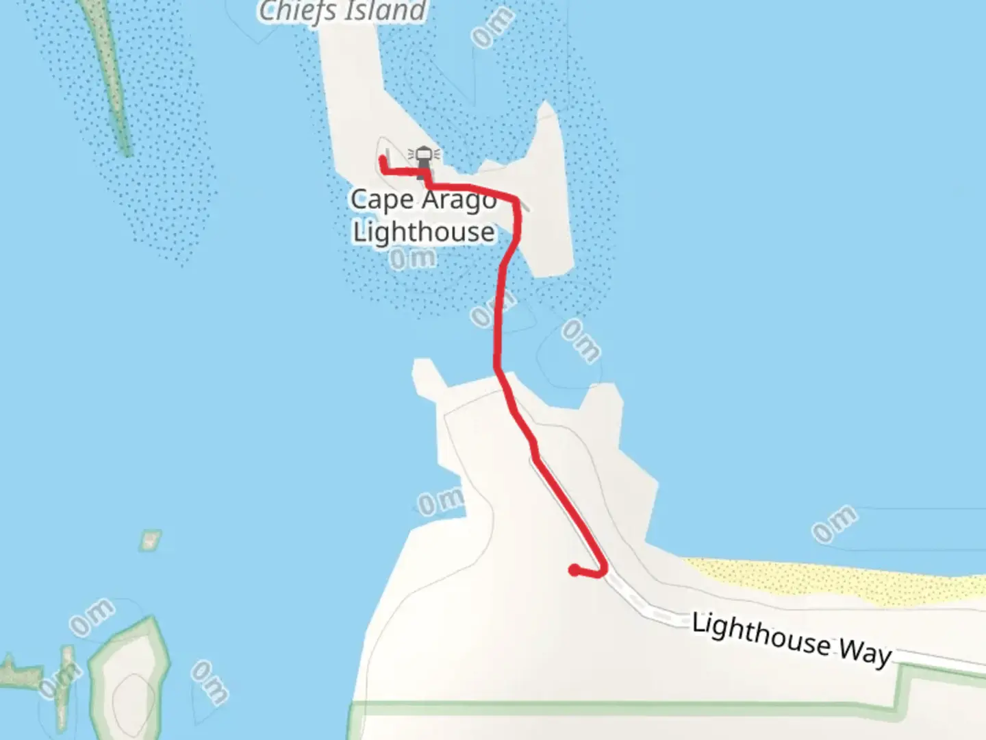 An image depicting the trail Chiefs Island and its surrounding area.