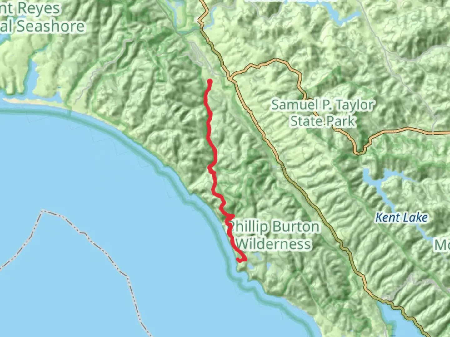 An image depicting the trail Bear Valley Trail and its surrounding area.