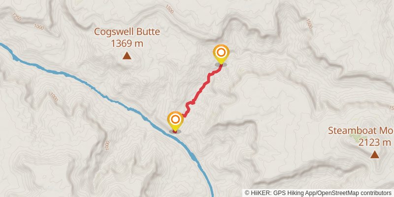 Granite Narrows Trail via Bill Hall Trail stage 3 Map