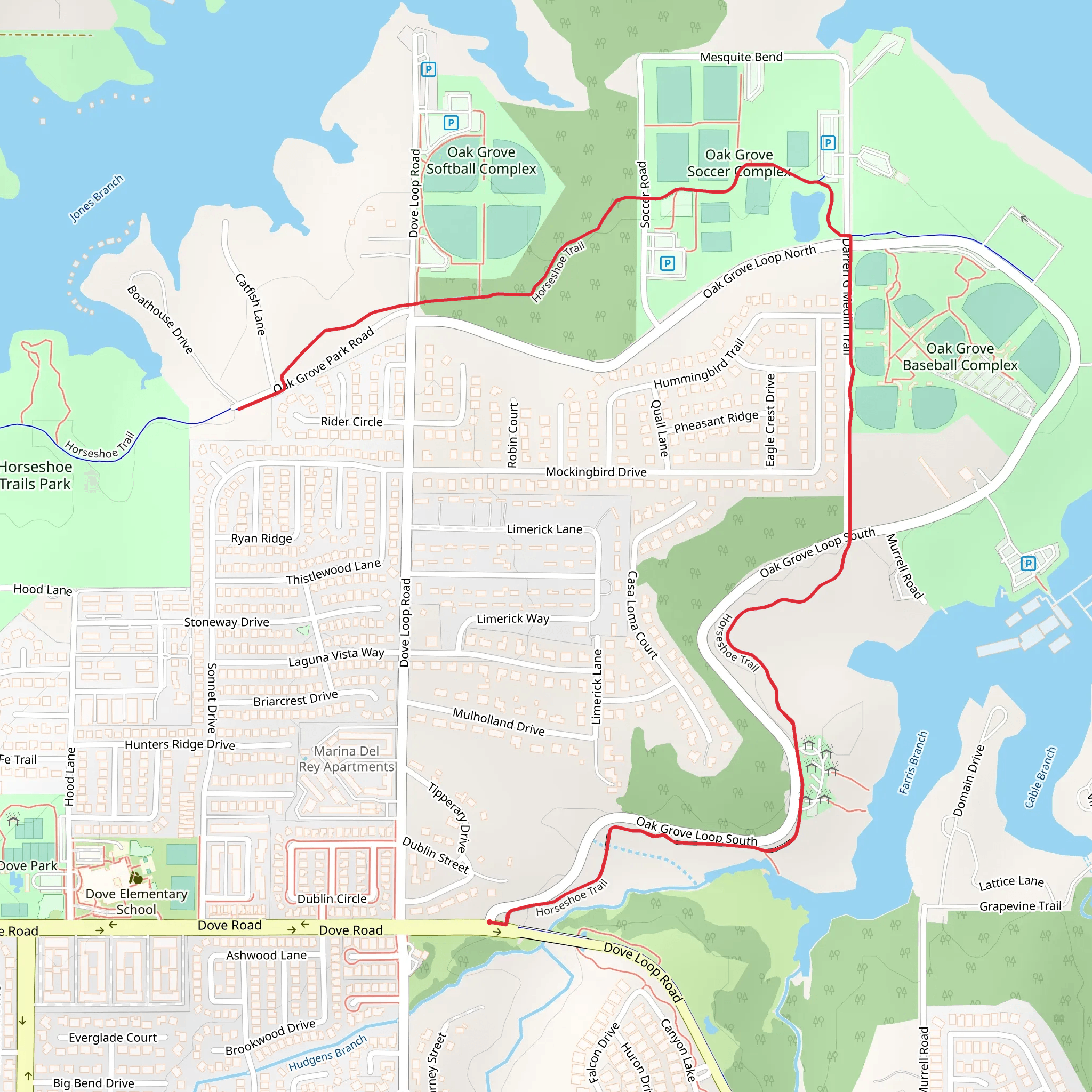 Horseshoe Trail mobile static map