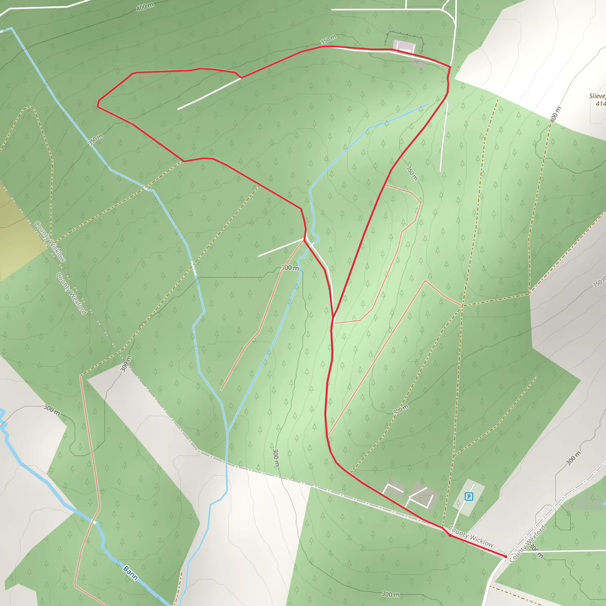 Raheenleagh Trails - Forde Farmhouse Trail mobile static map