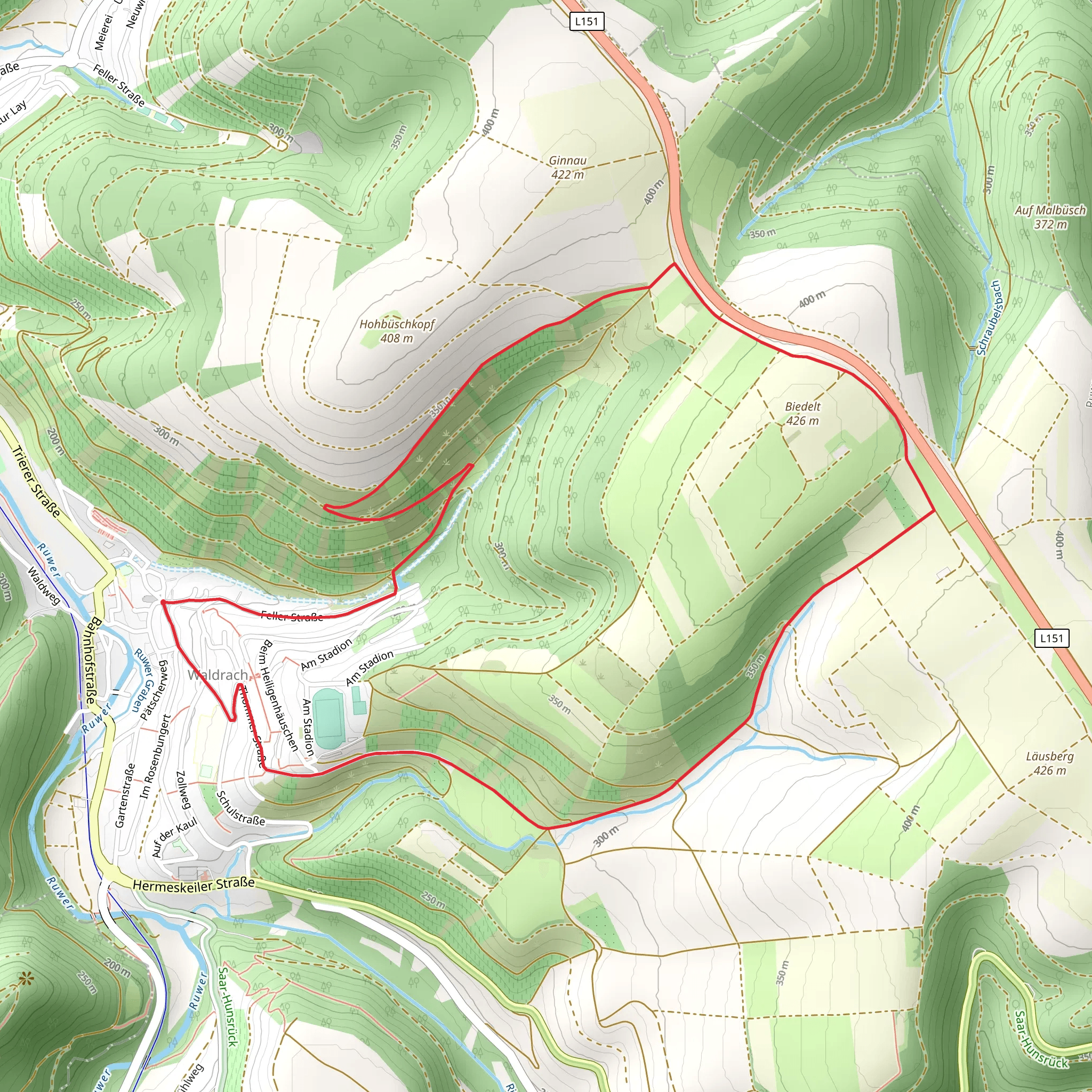 Waldrach Loop mobile static map