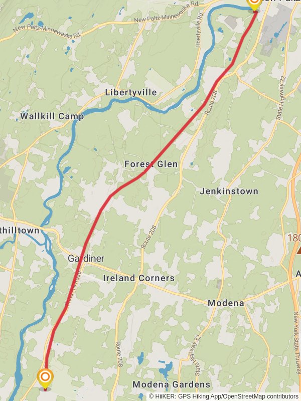 Wallkill Valley Hiking Trail mobile static map