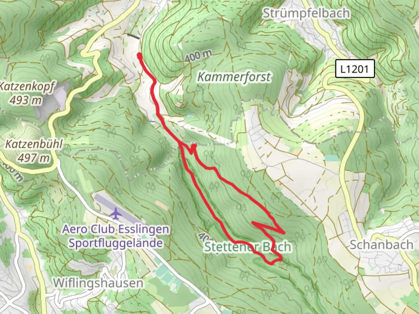 An image depicting the trail Stettener Bachweg and Saurainsträssle Loop and its surrounding area.