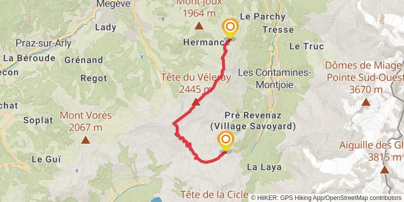 Aiguille Croche stage 2 Map