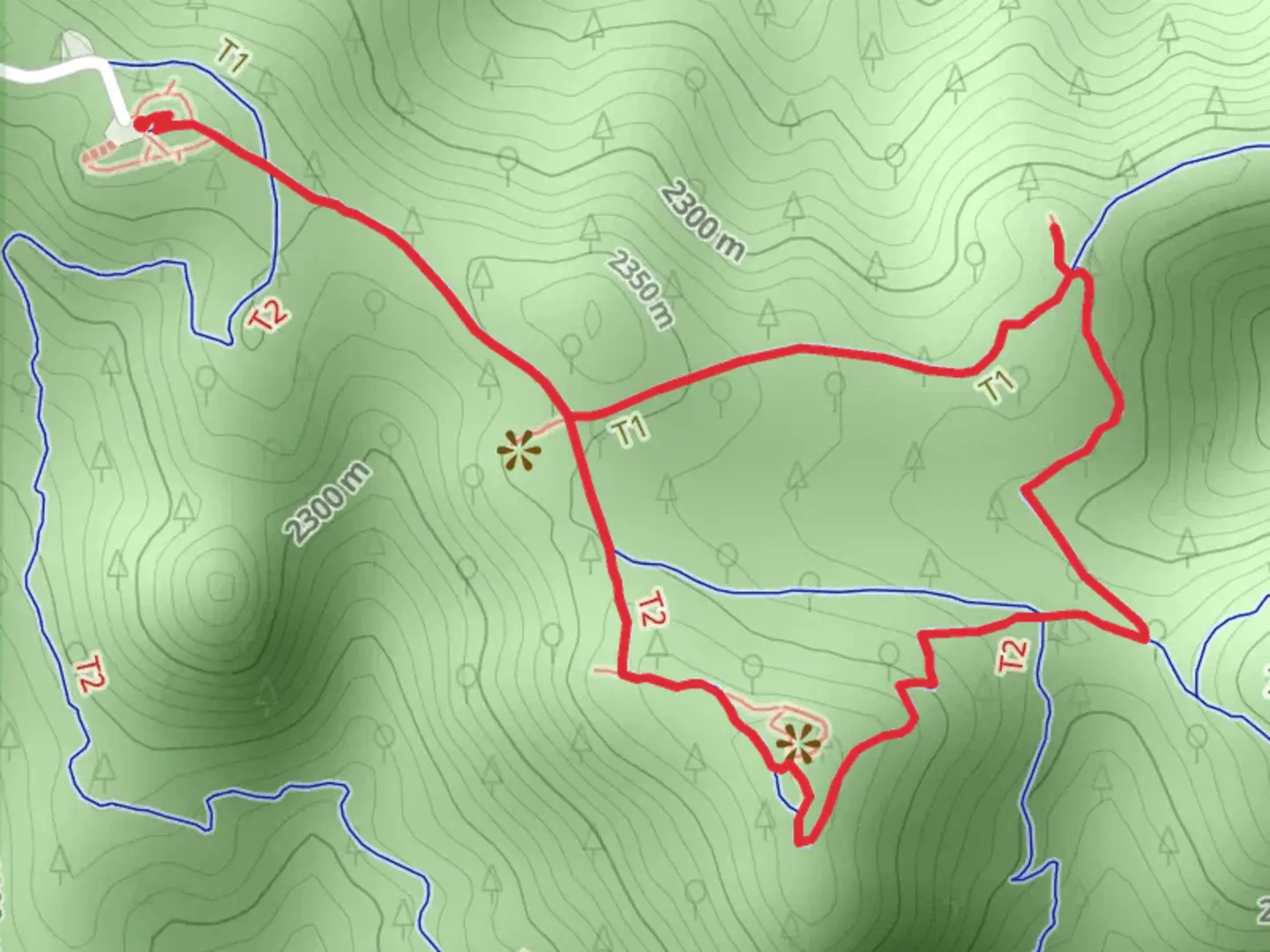 An image depicting the trail Mount Falcon Loop via Castle Trail and its surrounding area.