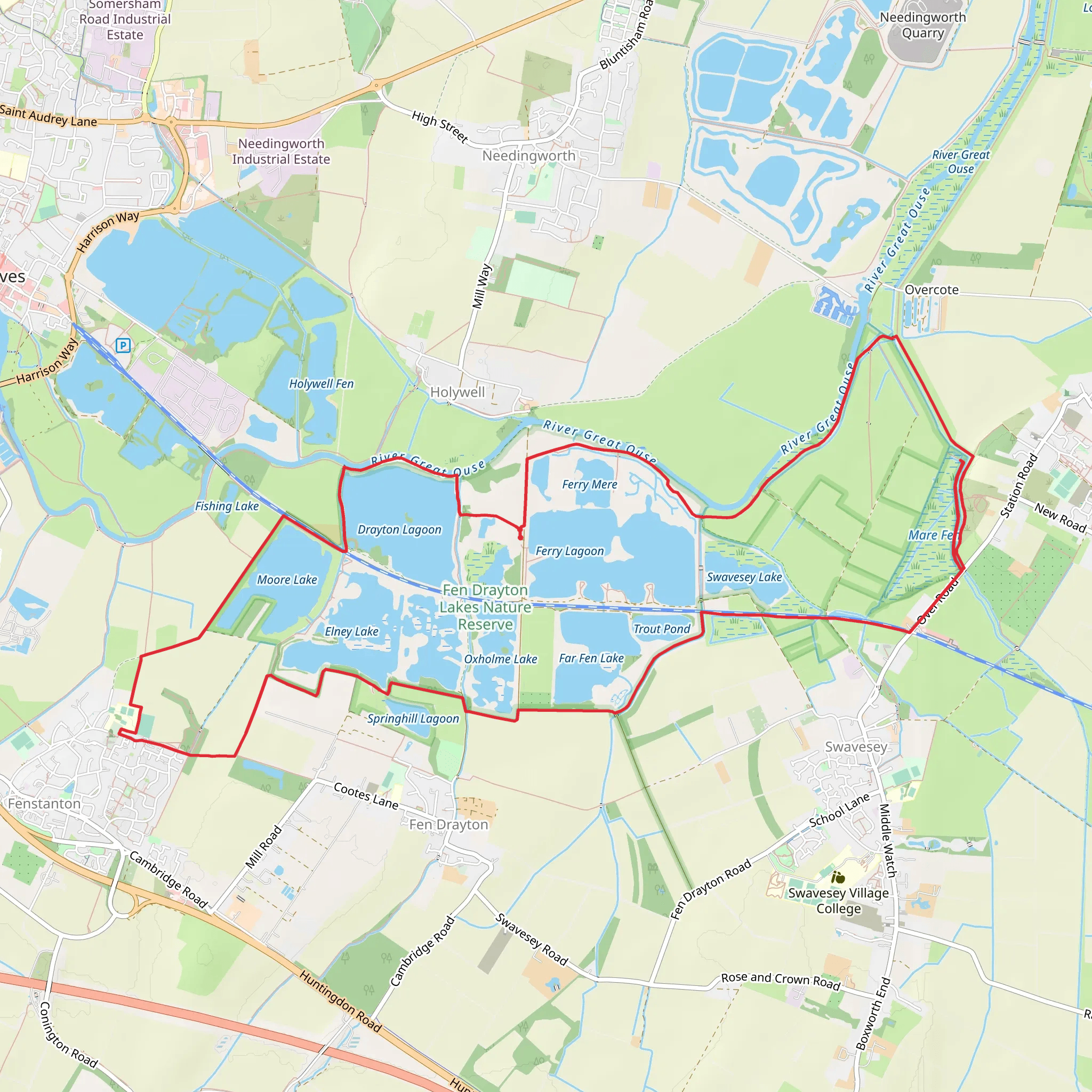 Fen Drayton Lakes Nature Reserve mobile static map