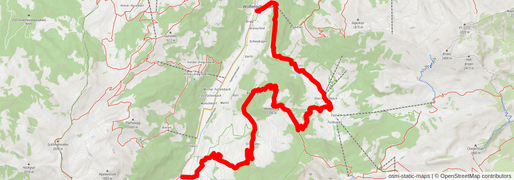 Kapellenweg Engelbergertal stage 1 Map
