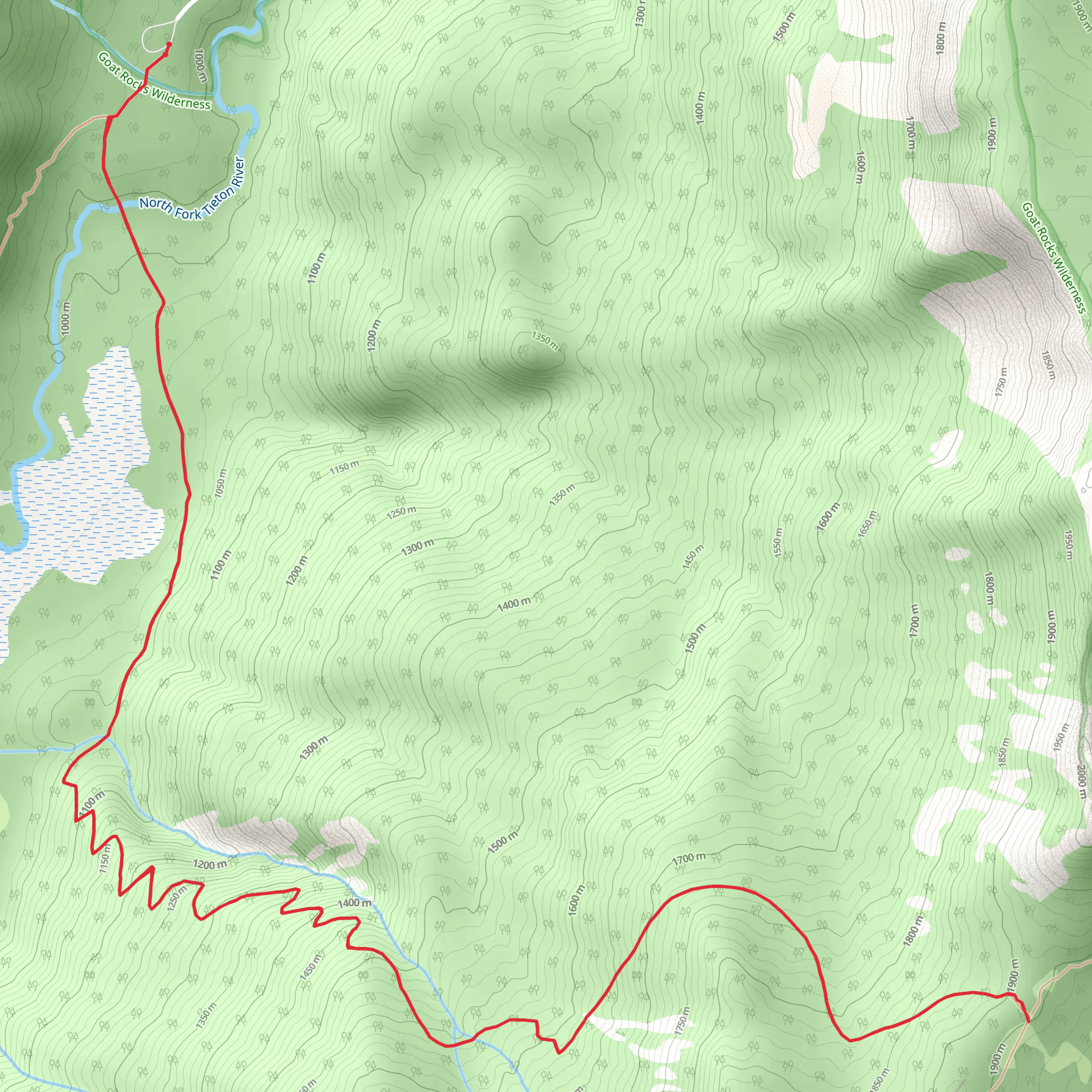 Tieton Meadows Trail mobile static map