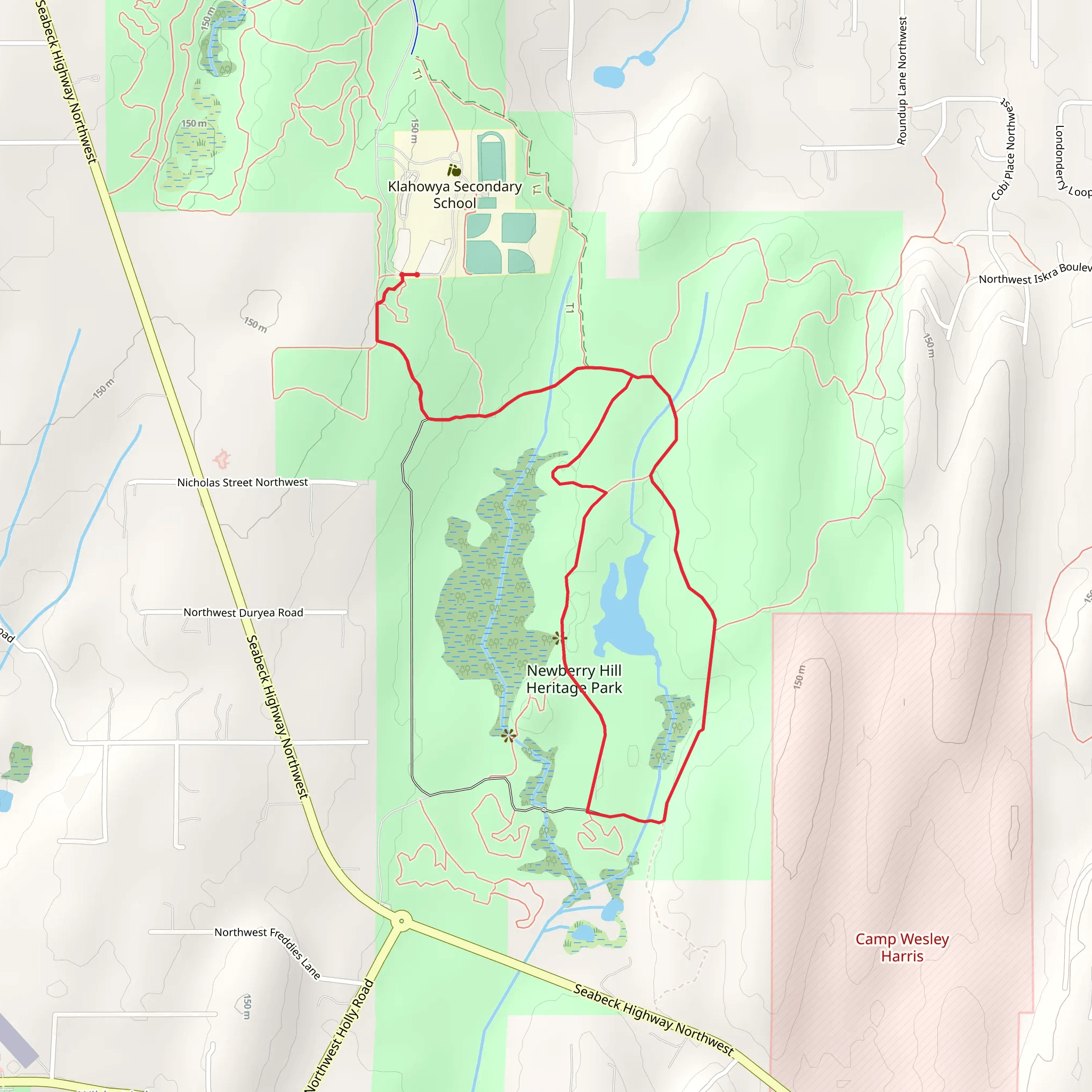 Wildlife Trail and Old Loop Road mobile static map