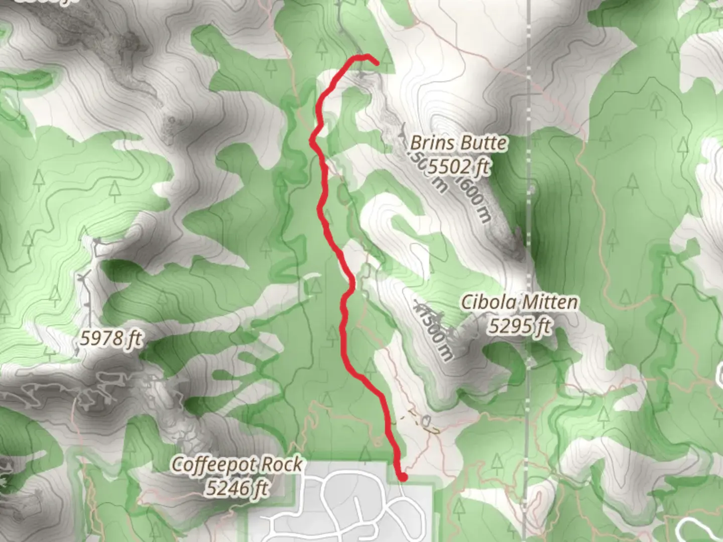 An image depicting the trail Soldier Wash via Soldier Pass Cave Trail and its surrounding area.
