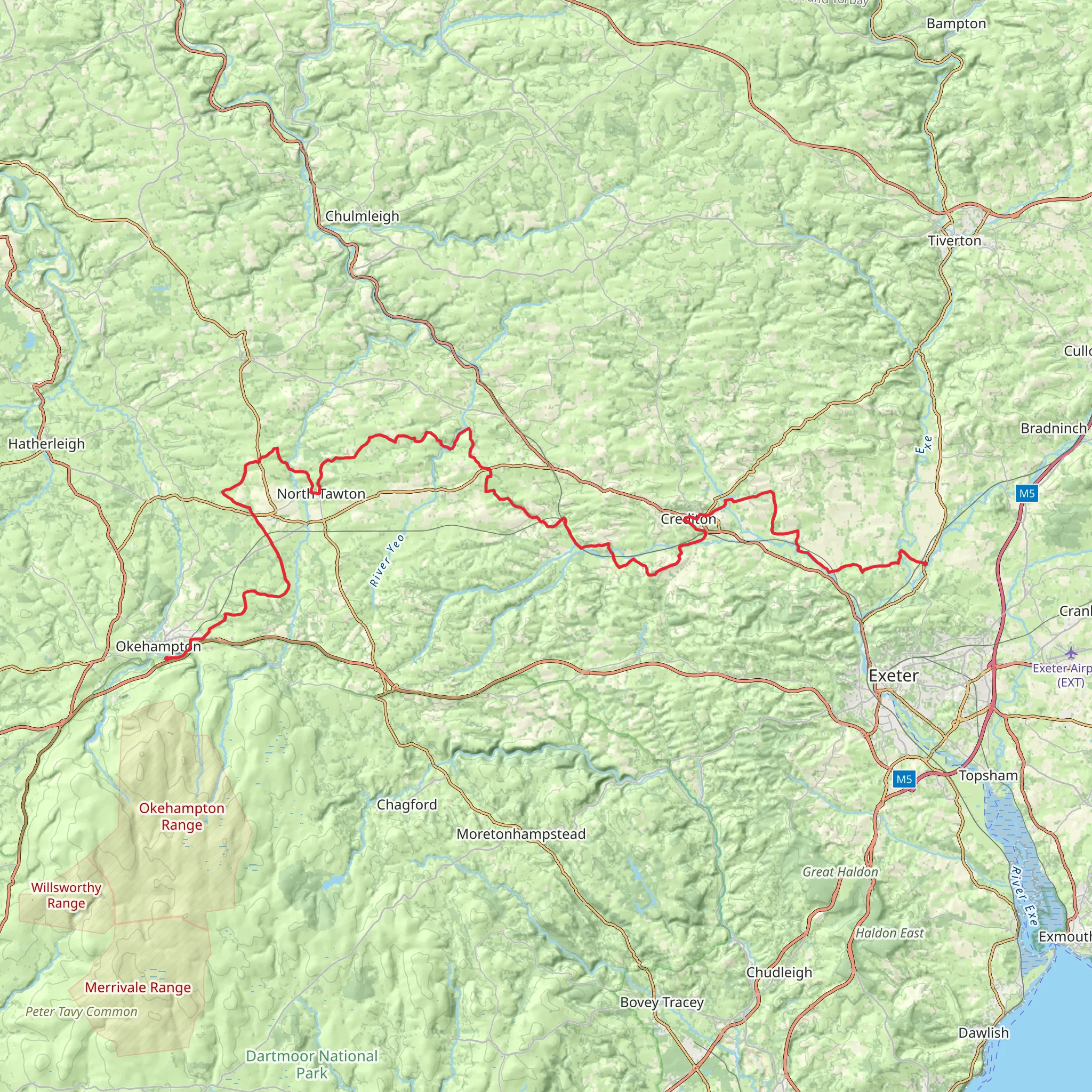 Devonshire Heartland Way mobile static map