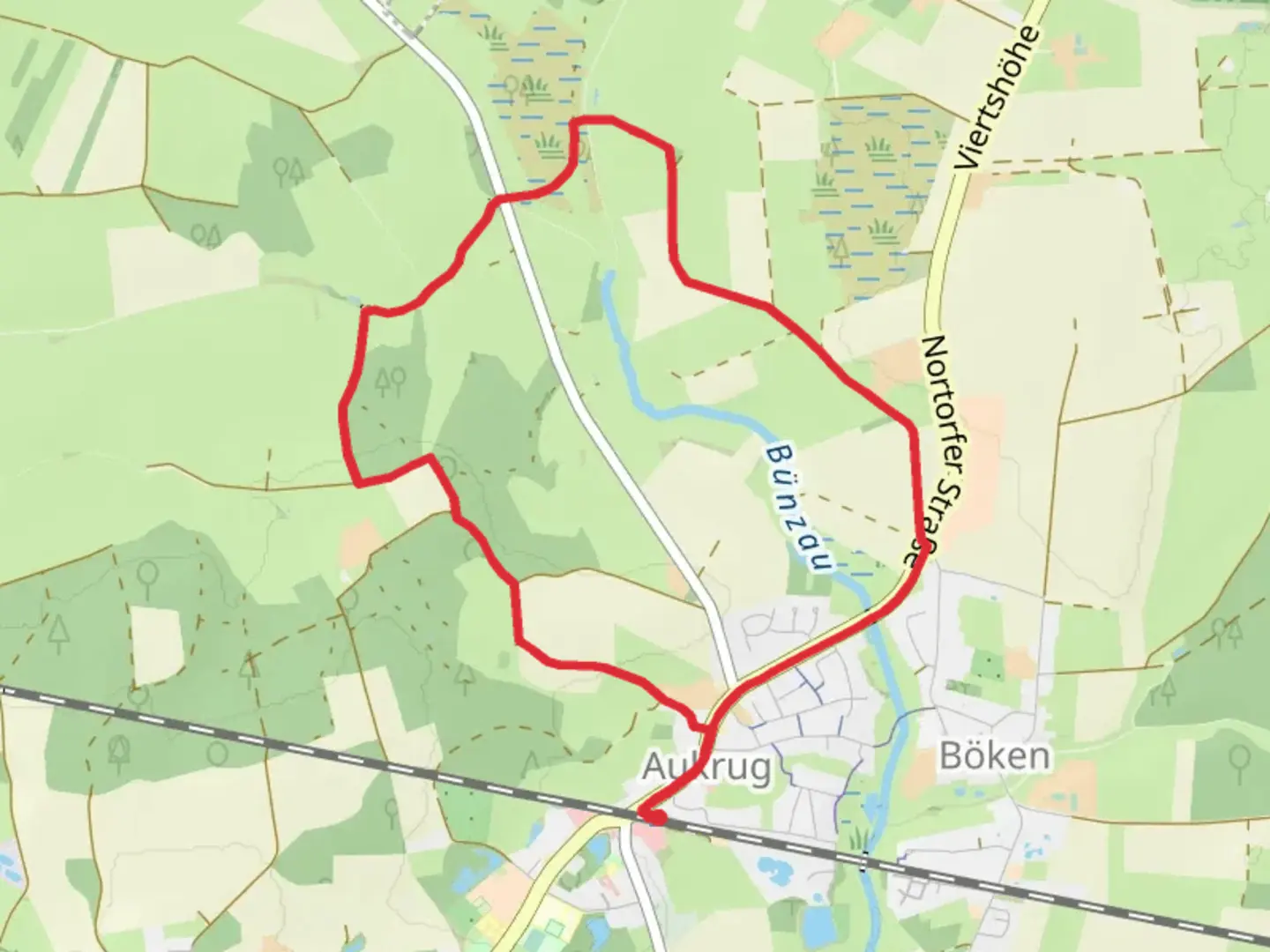 An image depicting the trail Naturparkwanderweg and 15 Loop and its surrounding area.