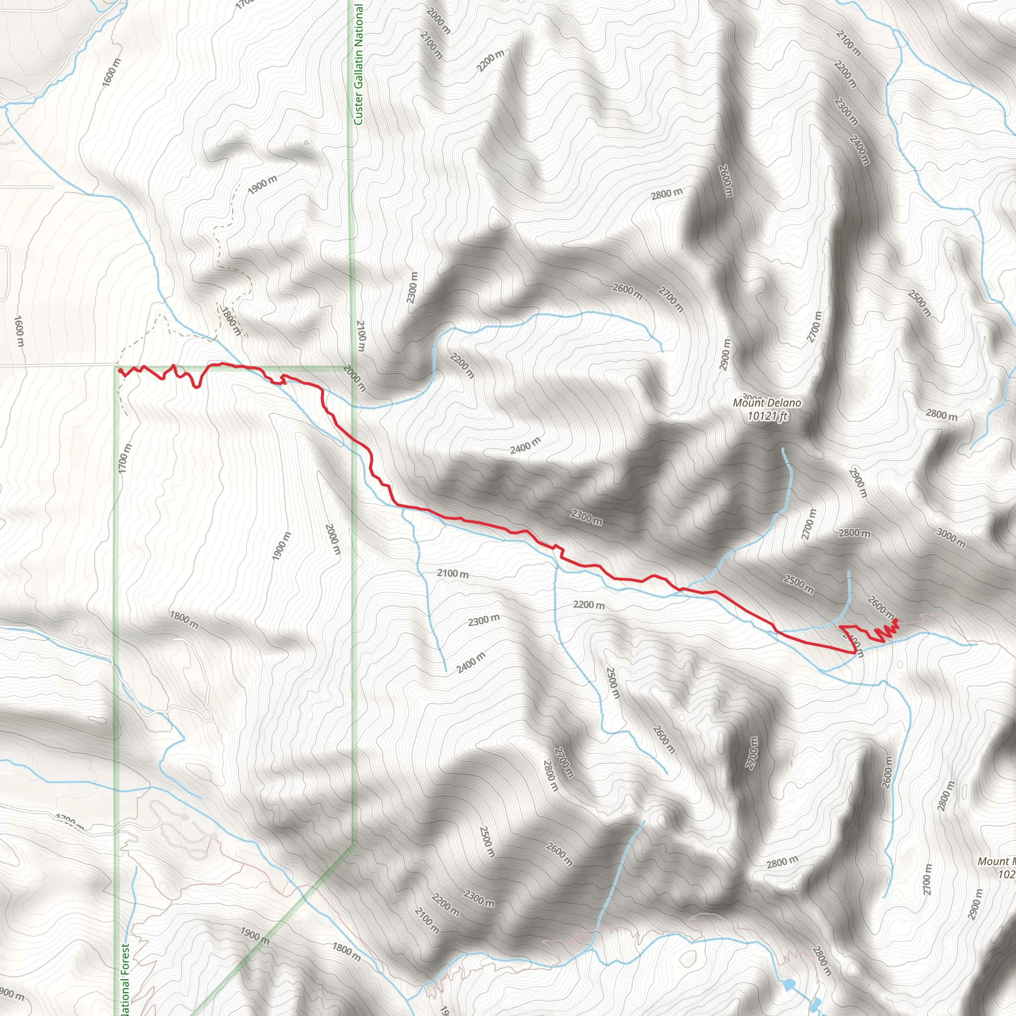 South Fork Deep Creek Trail - Short mobile static map