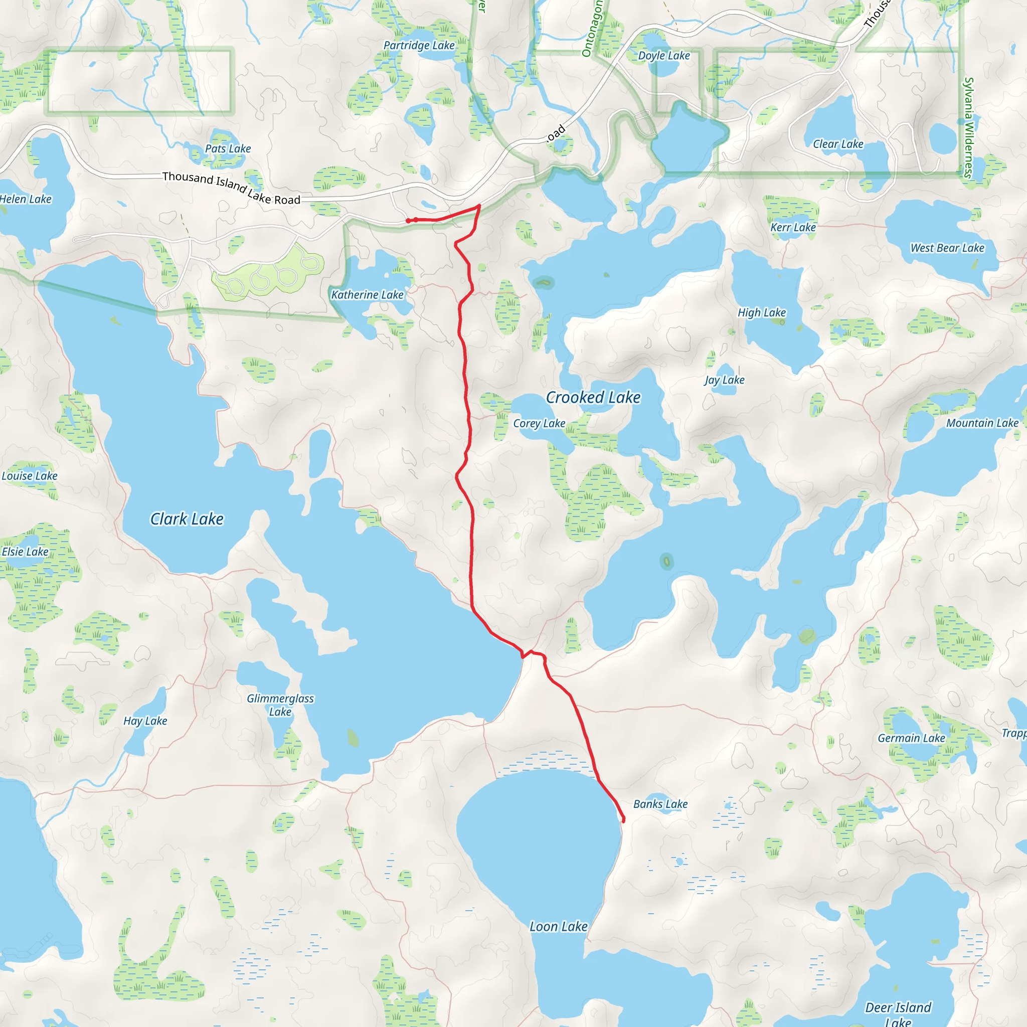 Thompson Lodge Trail mobile static map