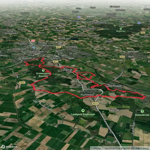 Kruisbergsche Bosschen via Rozegaarder Weg, Zelhense Weg