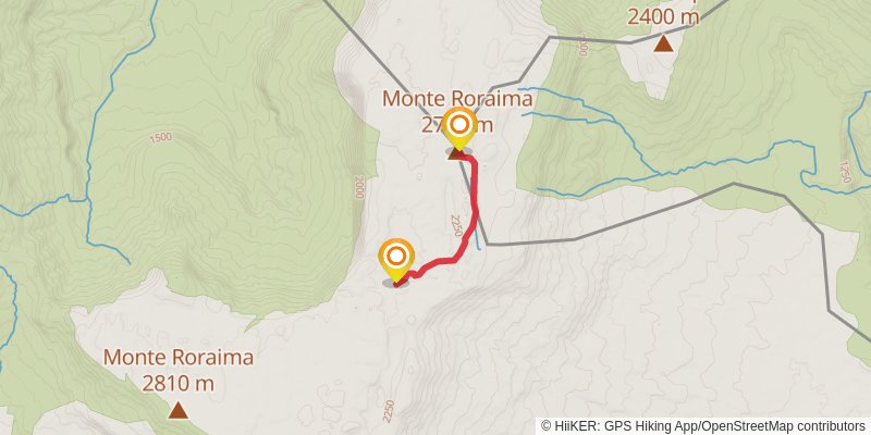 Mount Roraima Trek alt 2 Map