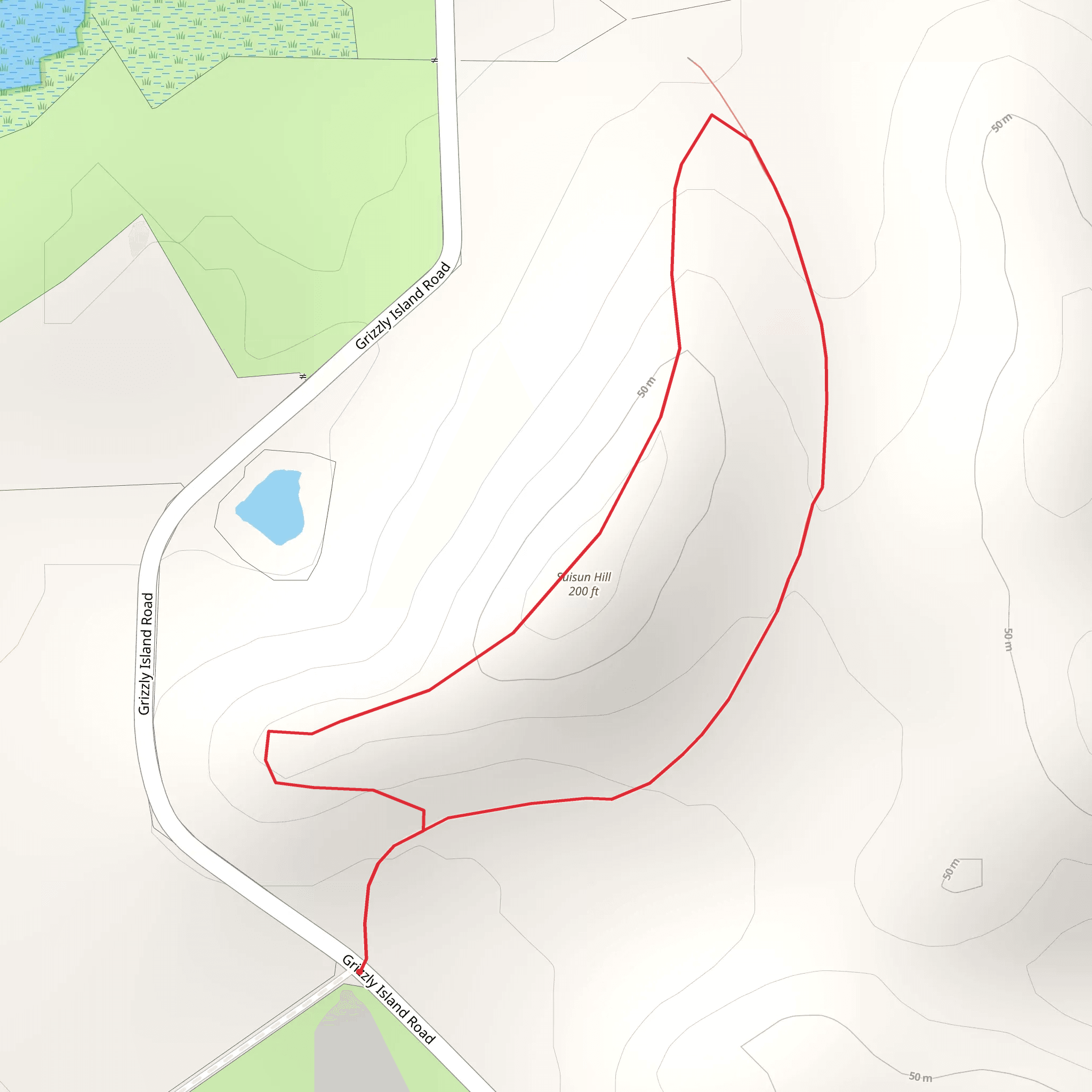 Suisun Hill Loop mobile static map