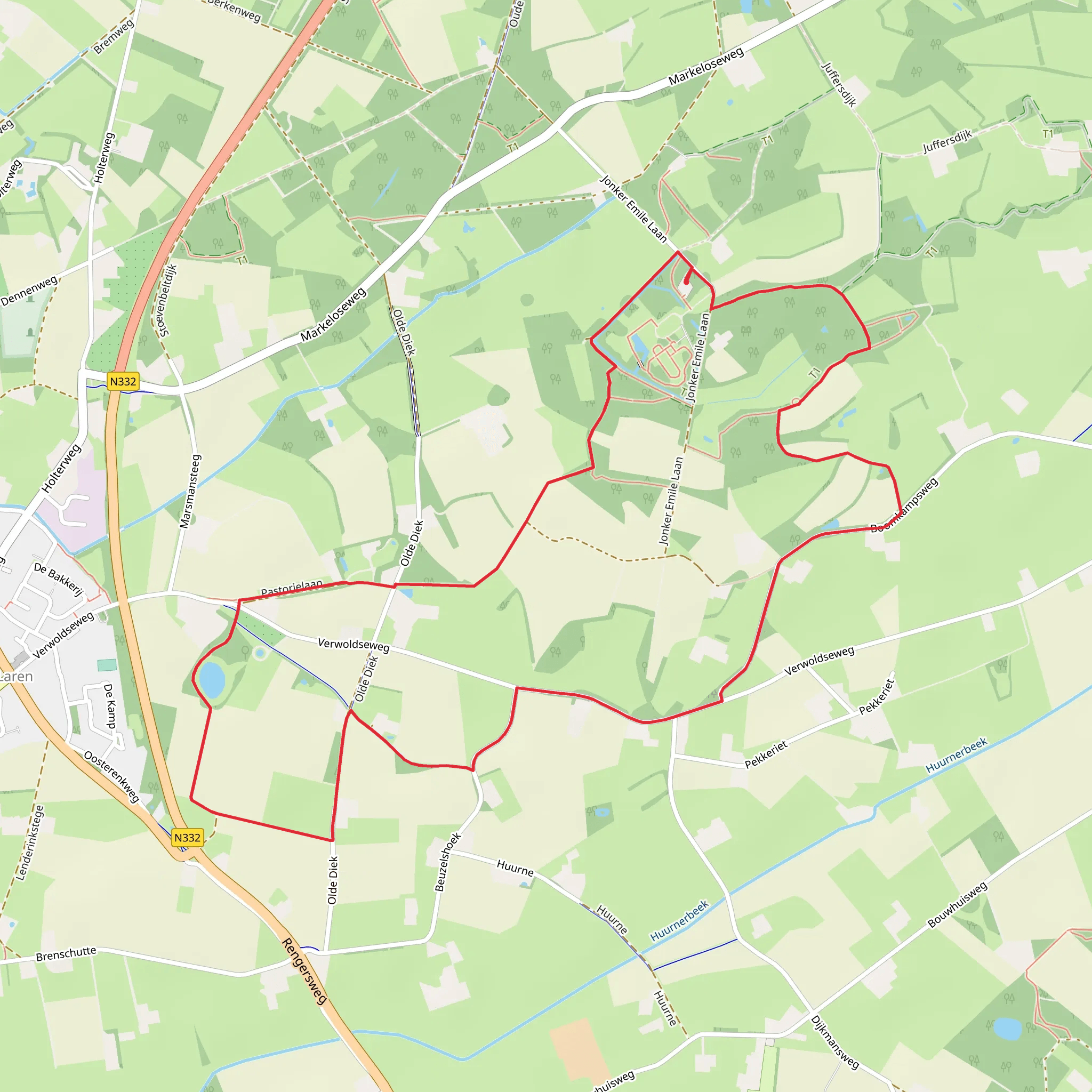Kasteel Verwolde, Oosterenk and Grootkoop Loop mobile static map