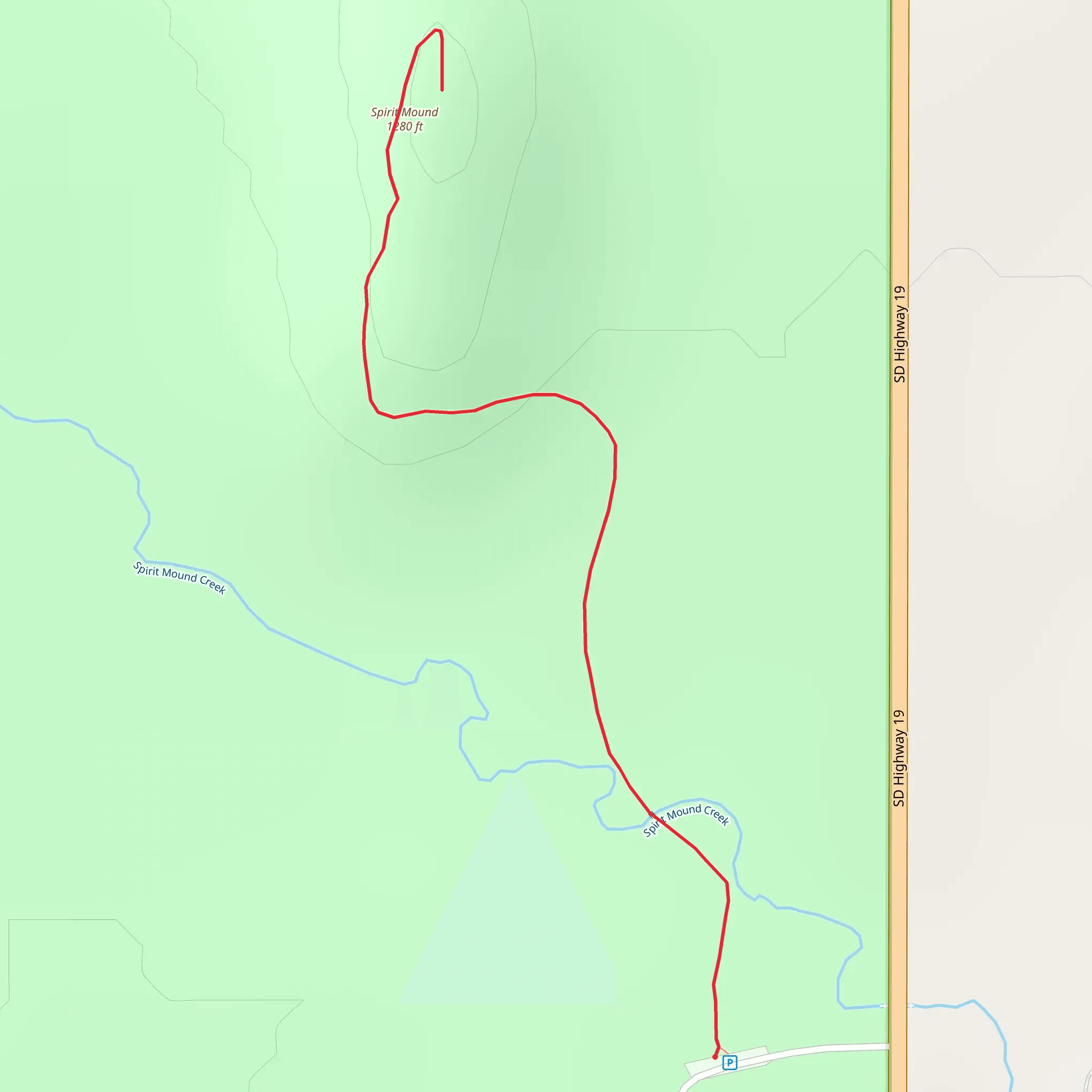 Spirit Mound mobile static map