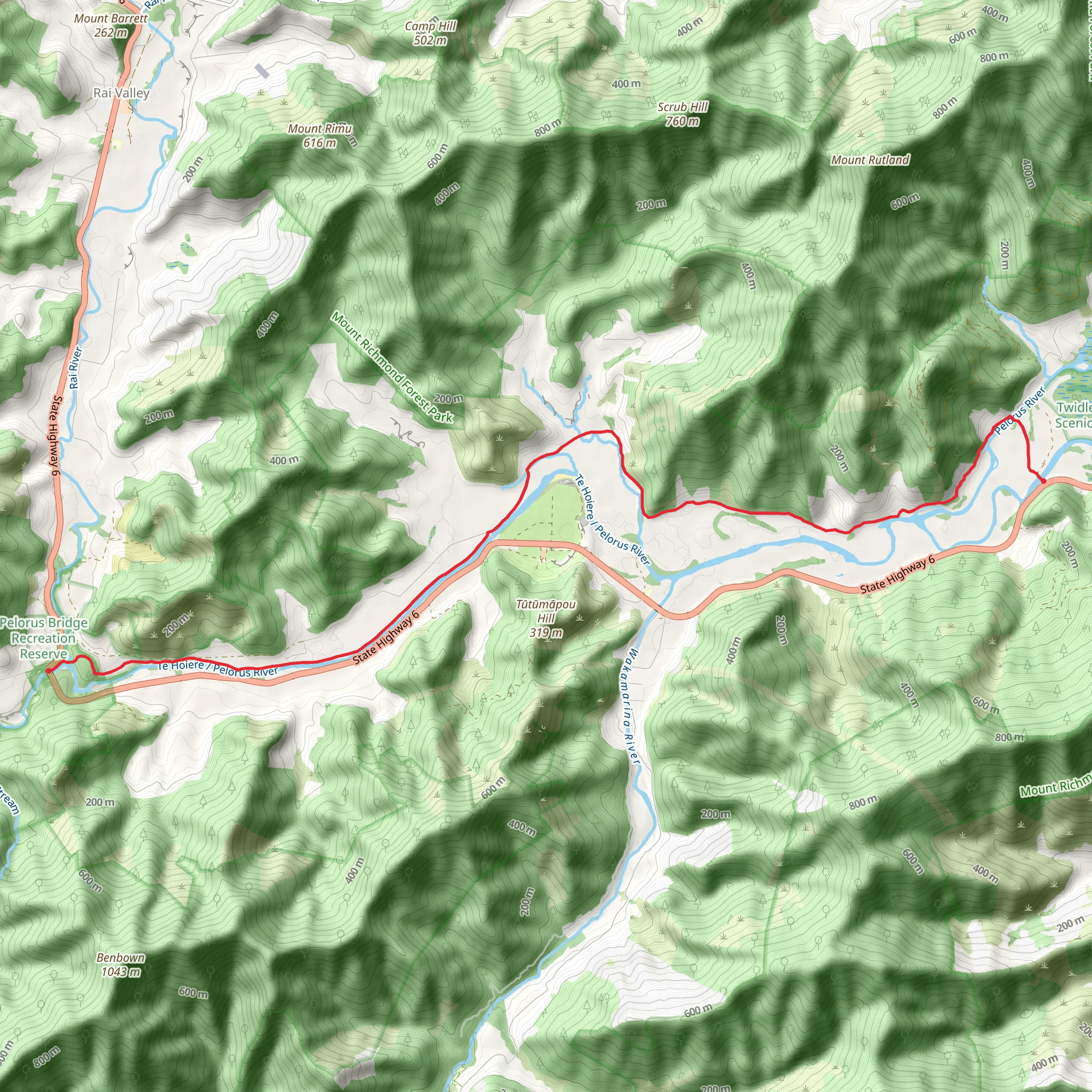 Daltons Track mobile static map