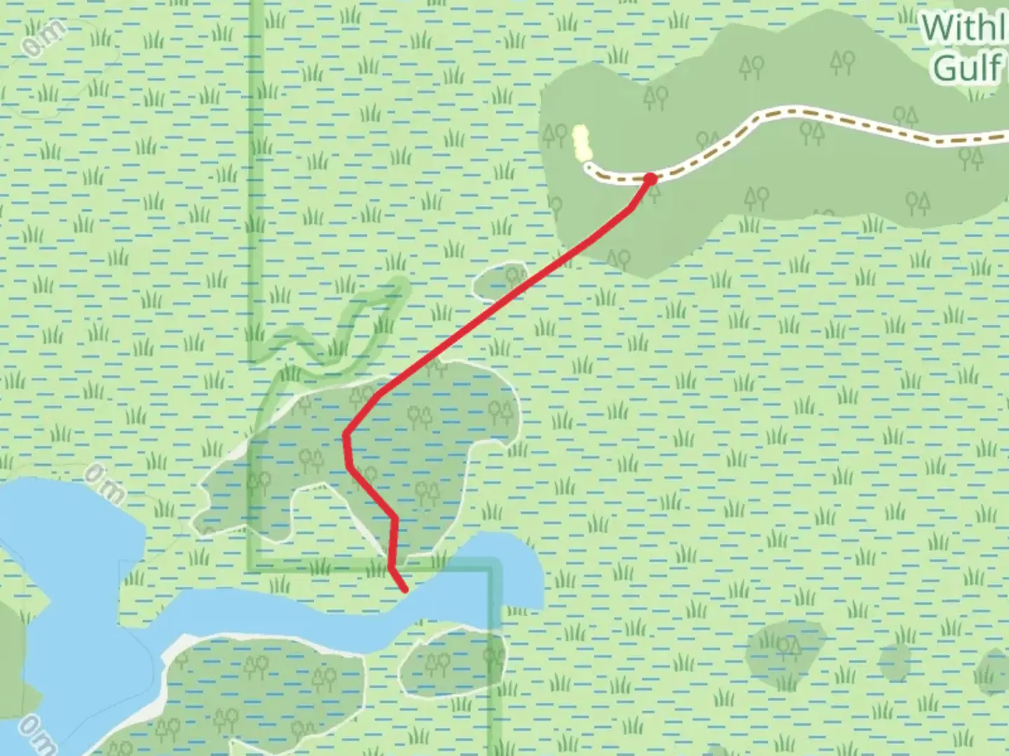An image depicting the trail Walk to Helverson Island and its surrounding area.