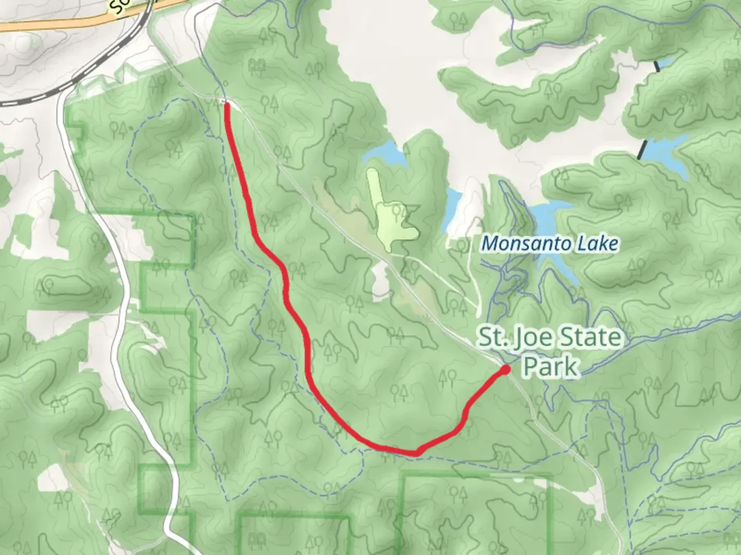 An image depicting the trail Paved Bicycle Trail and its surrounding area.