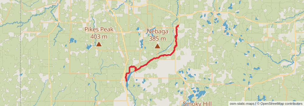 American Perimeter Trail - North Country Primary stage 132 Map
